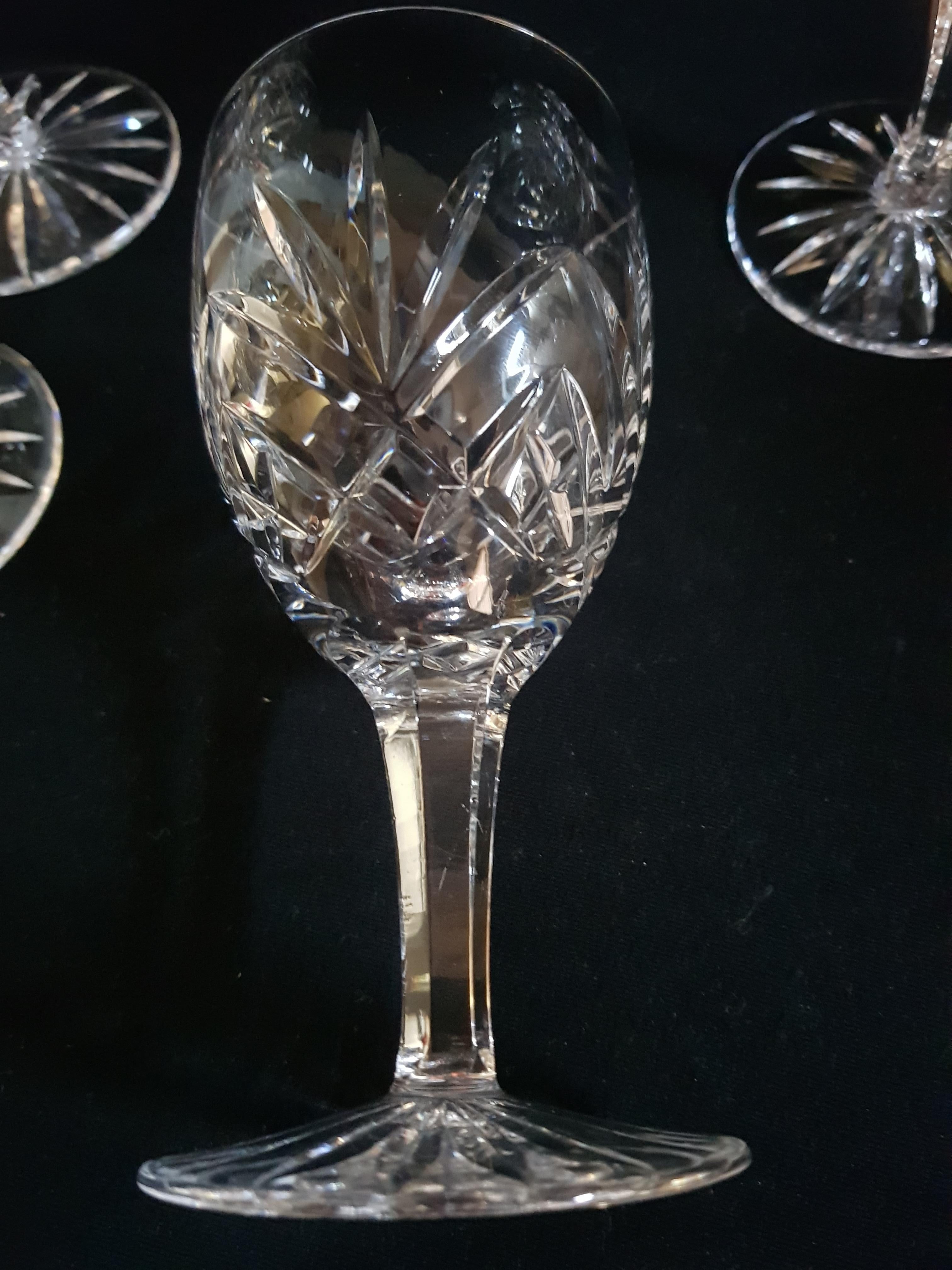 Vitange Bohemian Brilliant Cut Crystal Drinking Set For Sale 3