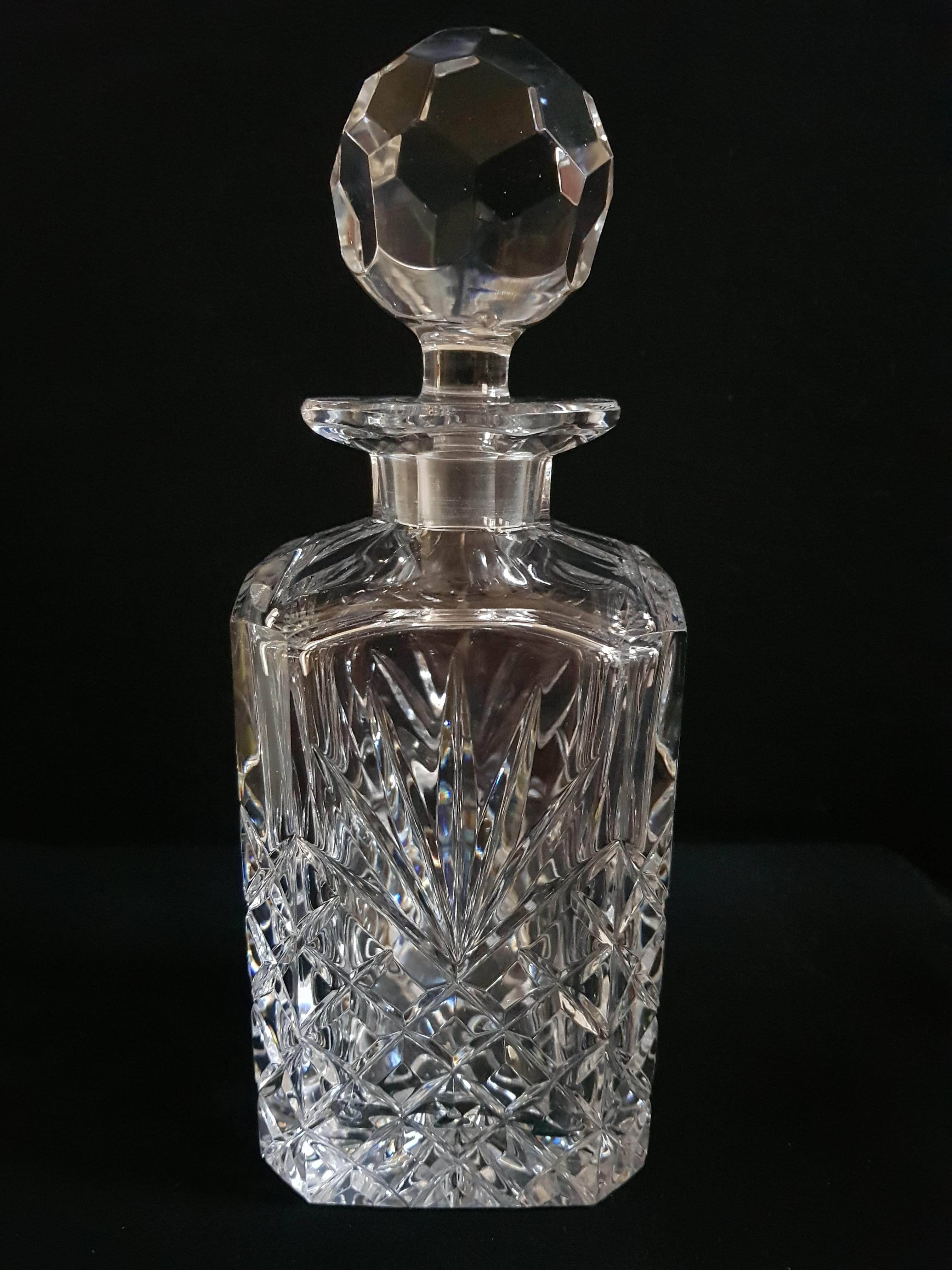 Art Deco Vitange Bohemian Brilliant Cut Crystal Drinking Set For Sale