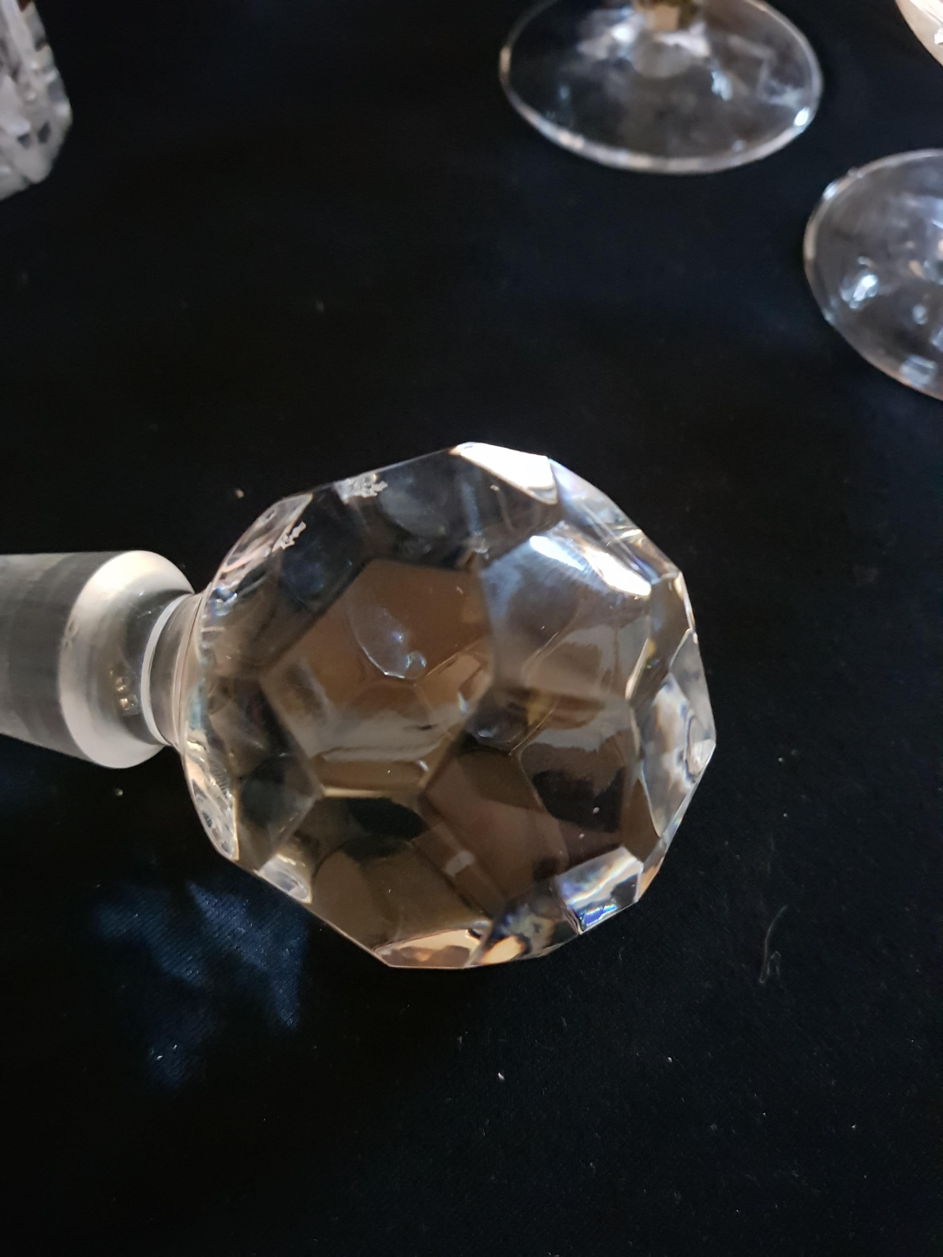 Czech Vitange Bohemian Crystal Cut Drinking Set For Sale