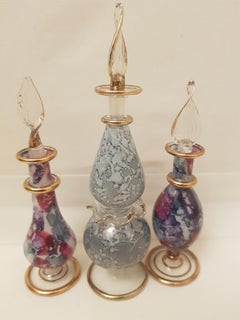 Vintage Bohemian Glass Perfume Bottles