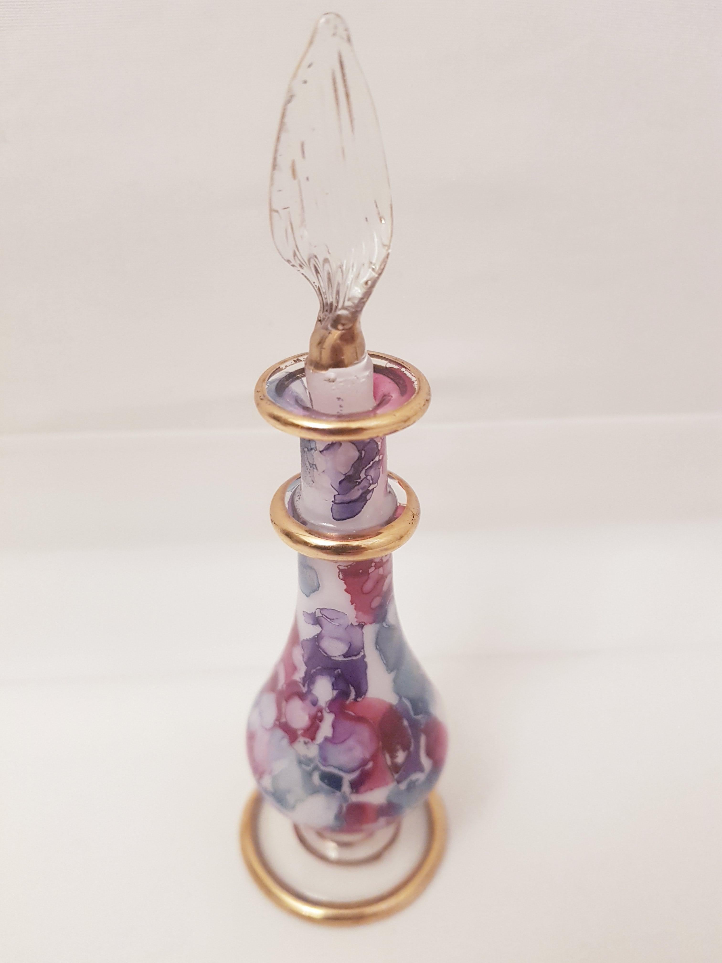 Parfümflaschen aus böhmischem Glas (Mitte des 20. Jahrhunderts) im Angebot