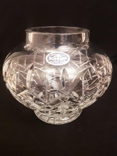 Vitange Bohemian Hand Cut Crystal Vase