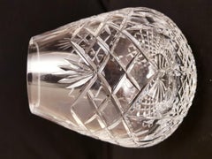 Vitange Bohemian Hand Cut Crystal Vase