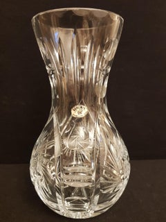 Vitange Bohemian Hand Cut Crystal Vase
