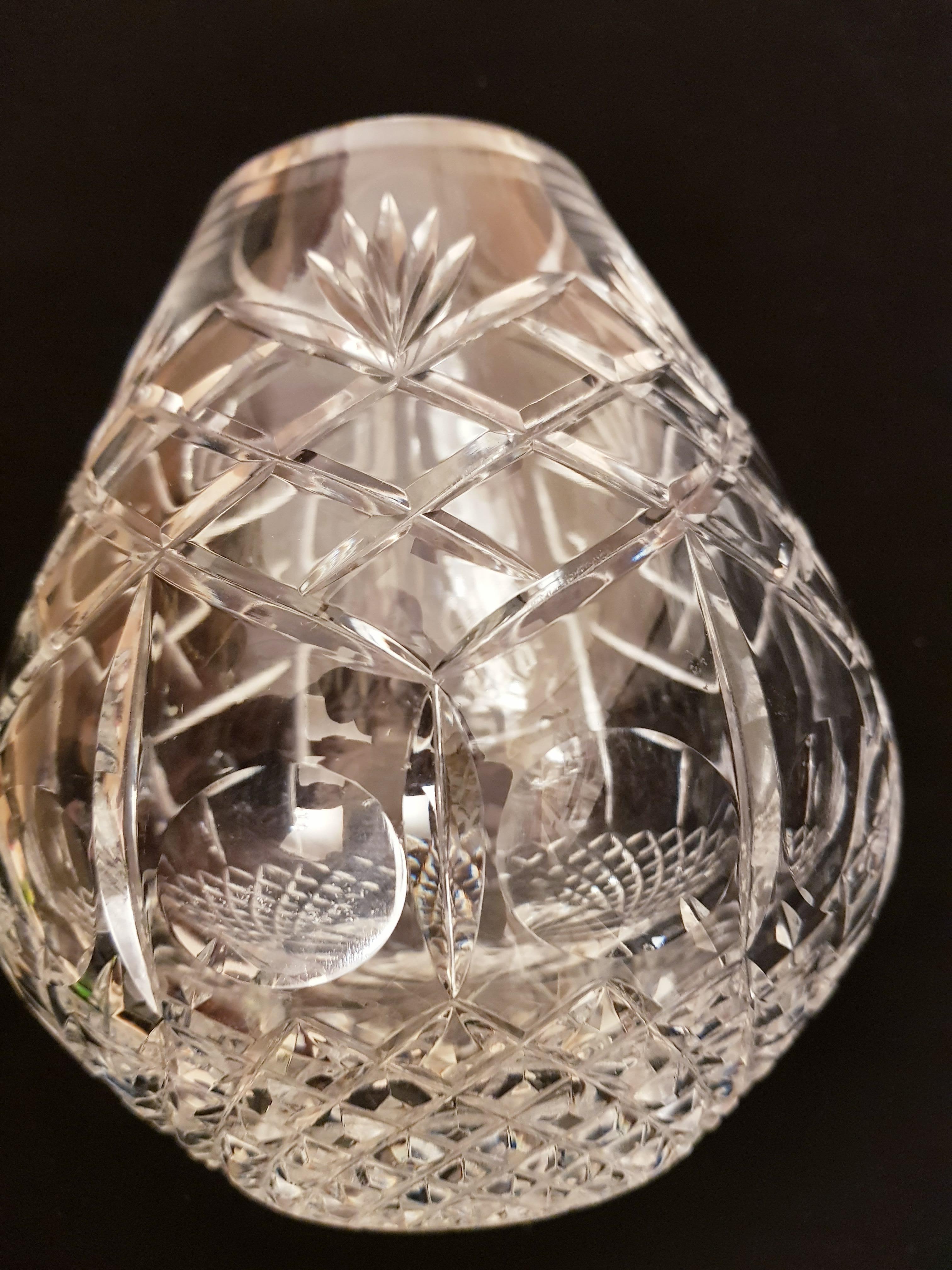 bohemian lead crystal vase