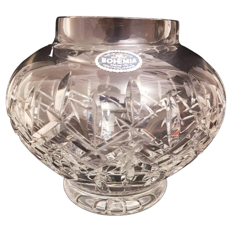 Vitange Bohemian Hand Cut Crystal Vase For Sale at 1stDibs bohemian cut