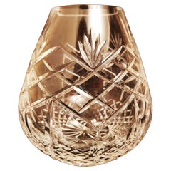 Vitange Bohemian Hand Cut Crystal Vase
