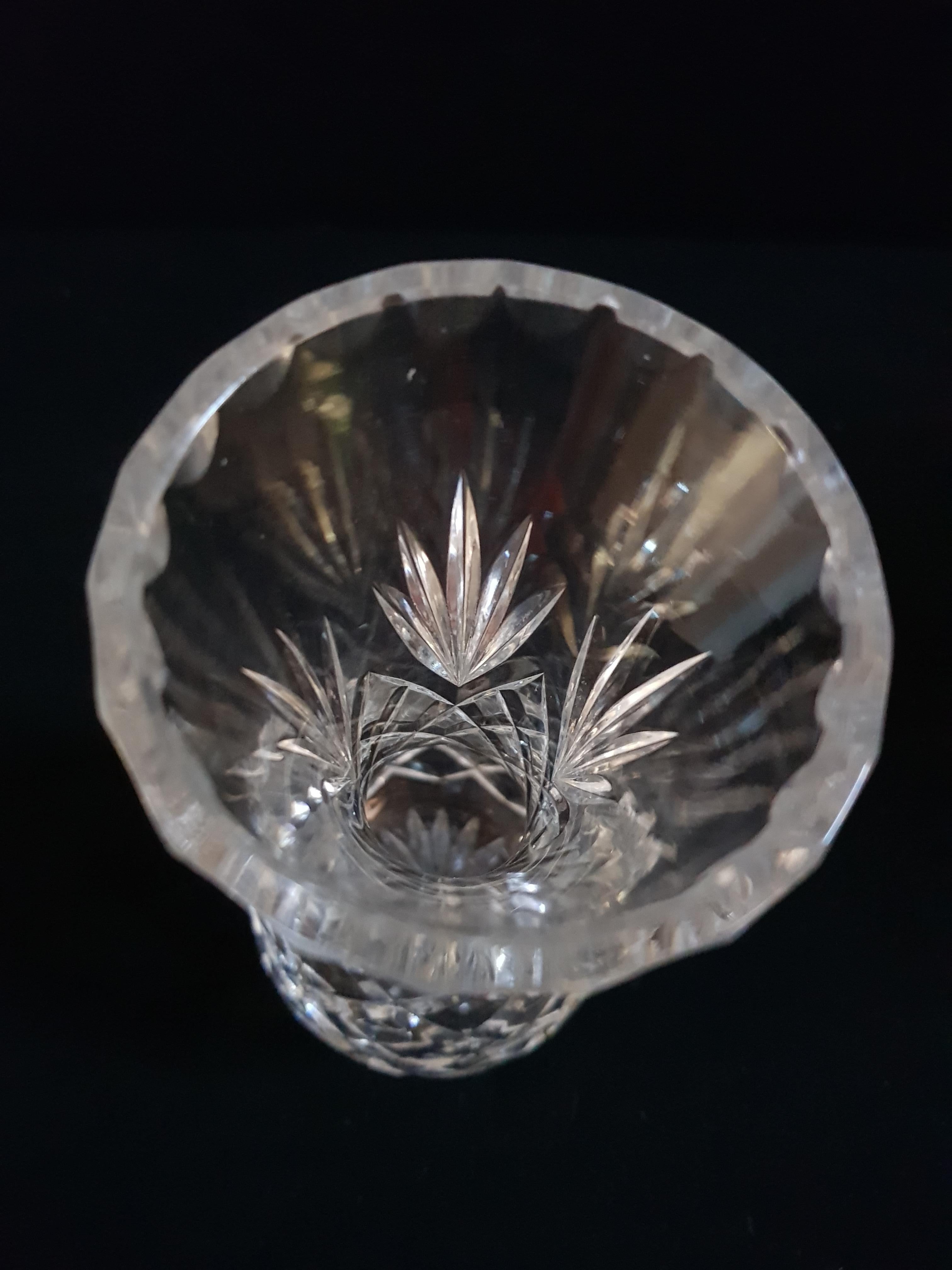 Vitange Bohemian Hand Cut Crystal Vases For Sale 1