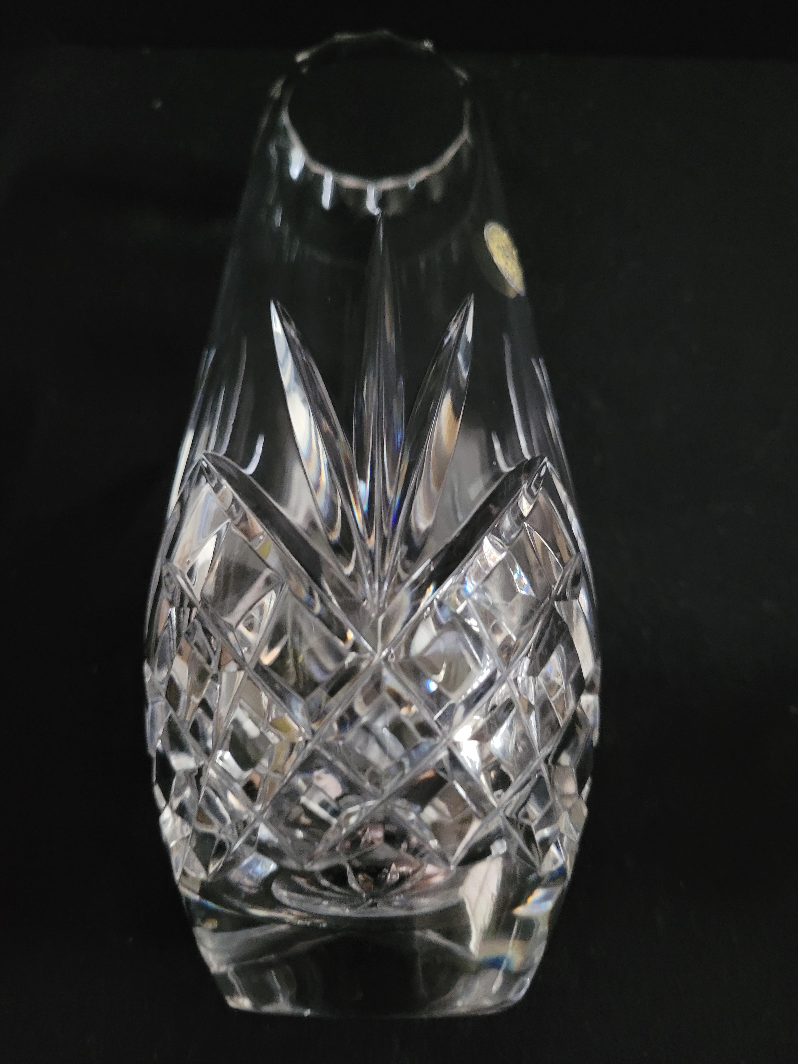 Vitange Bohemian Hand Cut Crystal Vases In Excellent Condition For Sale In Grantham, GB