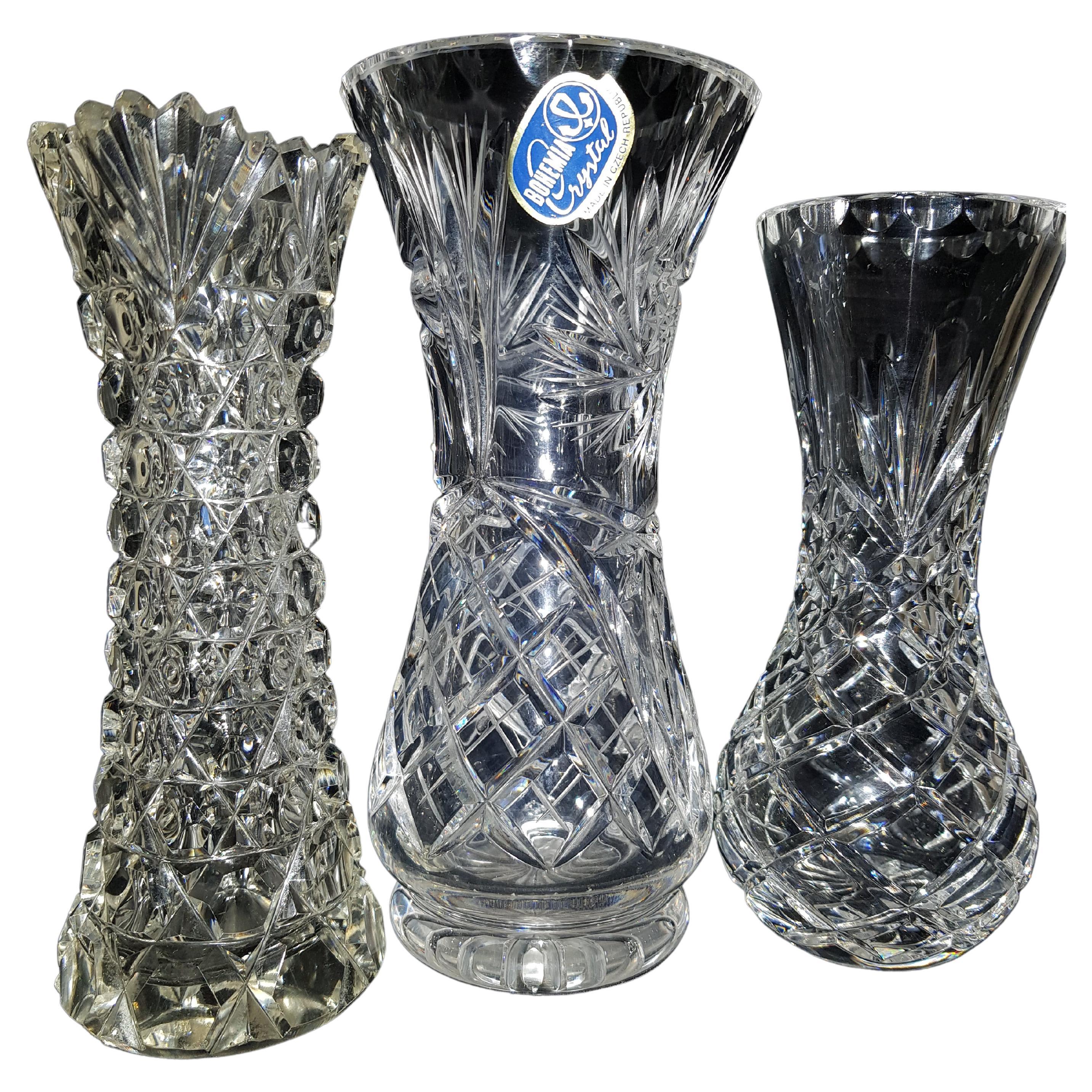 Cut Crystal Vase For Sale at 1stDibs