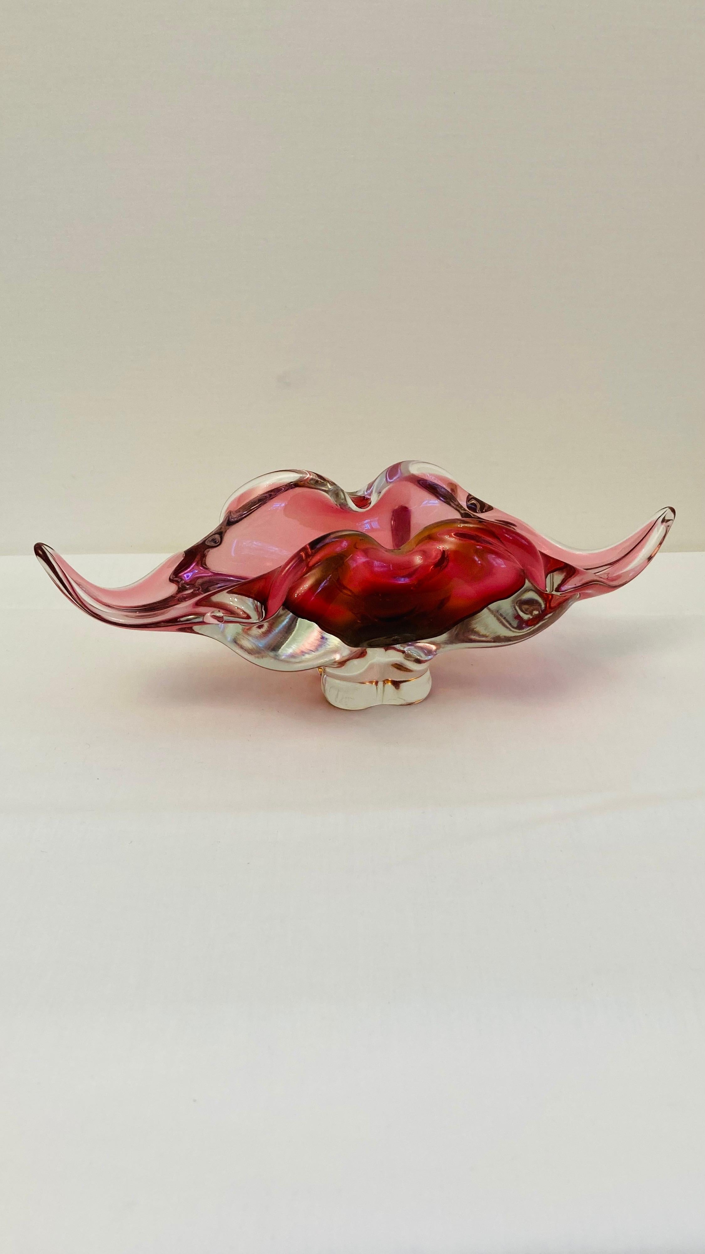 Czech Vitange Bohemian Somerso Bowl For Sale