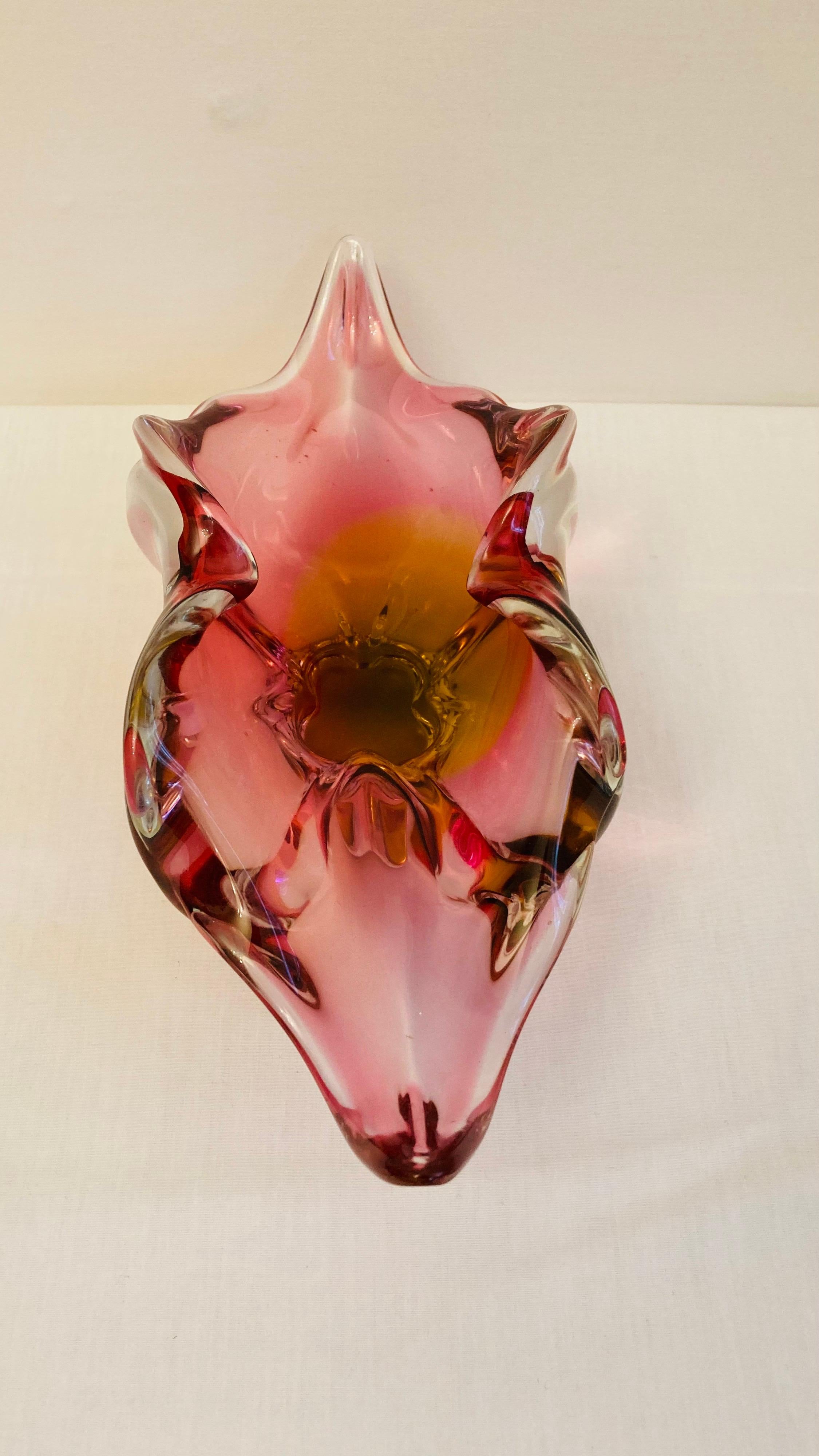 Art Glass Vitange Bohemian Somerso Bowl For Sale