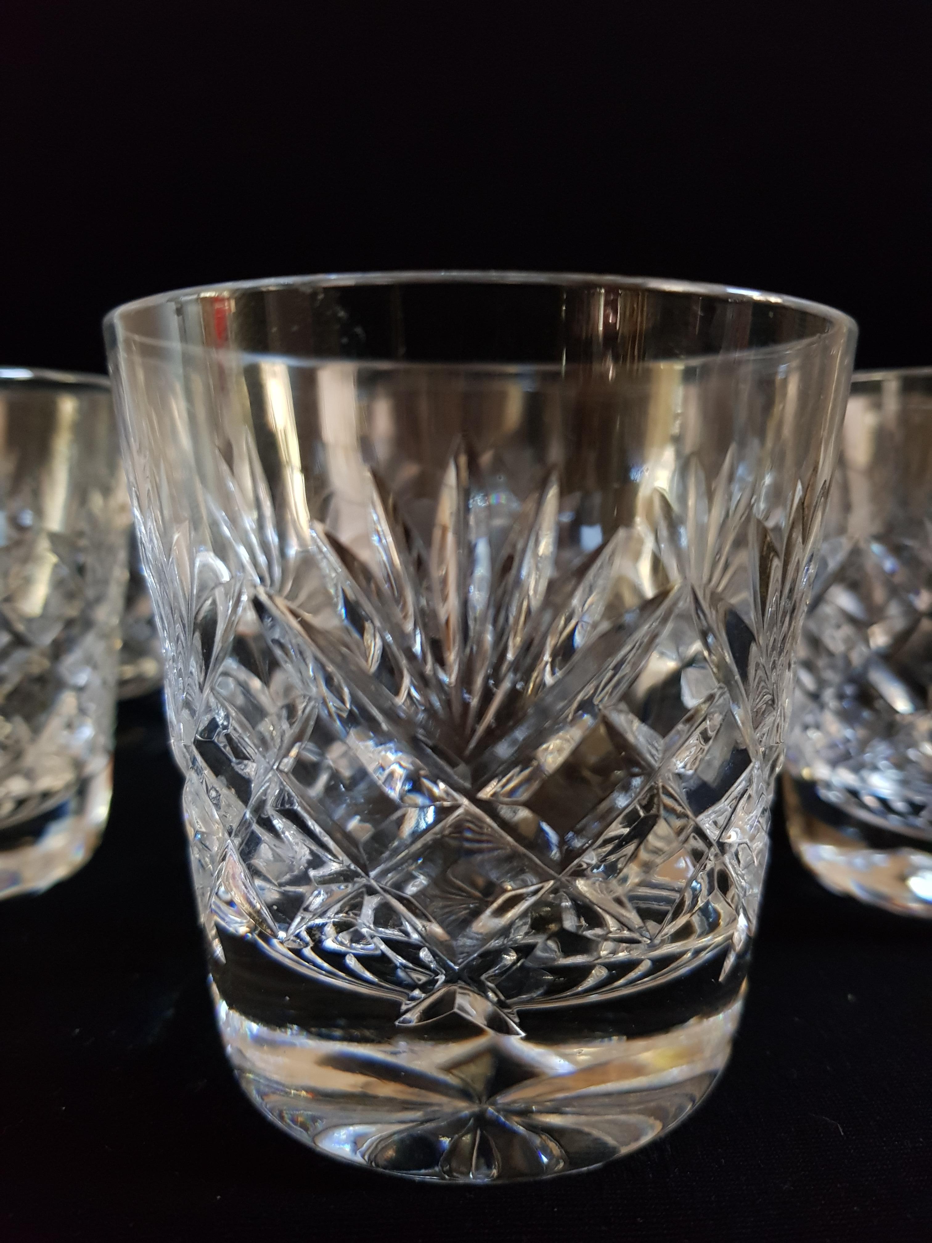 Vitange Brilliant Hand Cut Bohemian Crystal Drinking Set For Sale 7