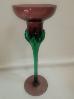 Vitange Cello Hand Made Glass Candle Holder