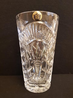Vitange Derwent Crystal Large Hand Cut Crystal Vase