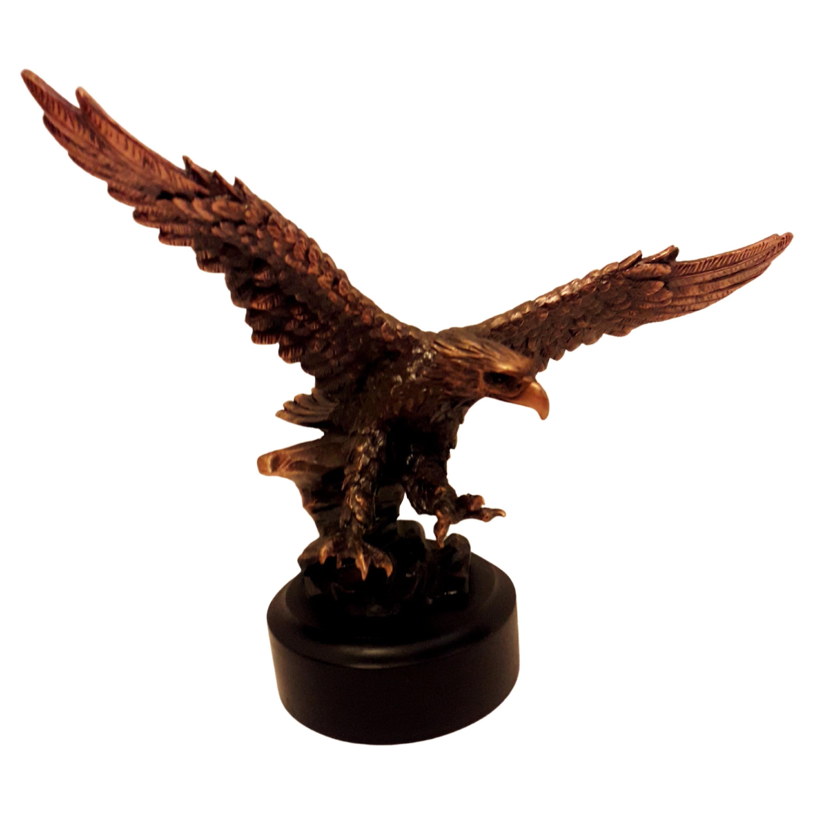 Vitange Eagle Sculpture Copper Plated