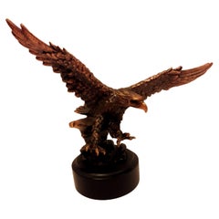 Vintage Vitange Eagle Sculpture Copper Plated
