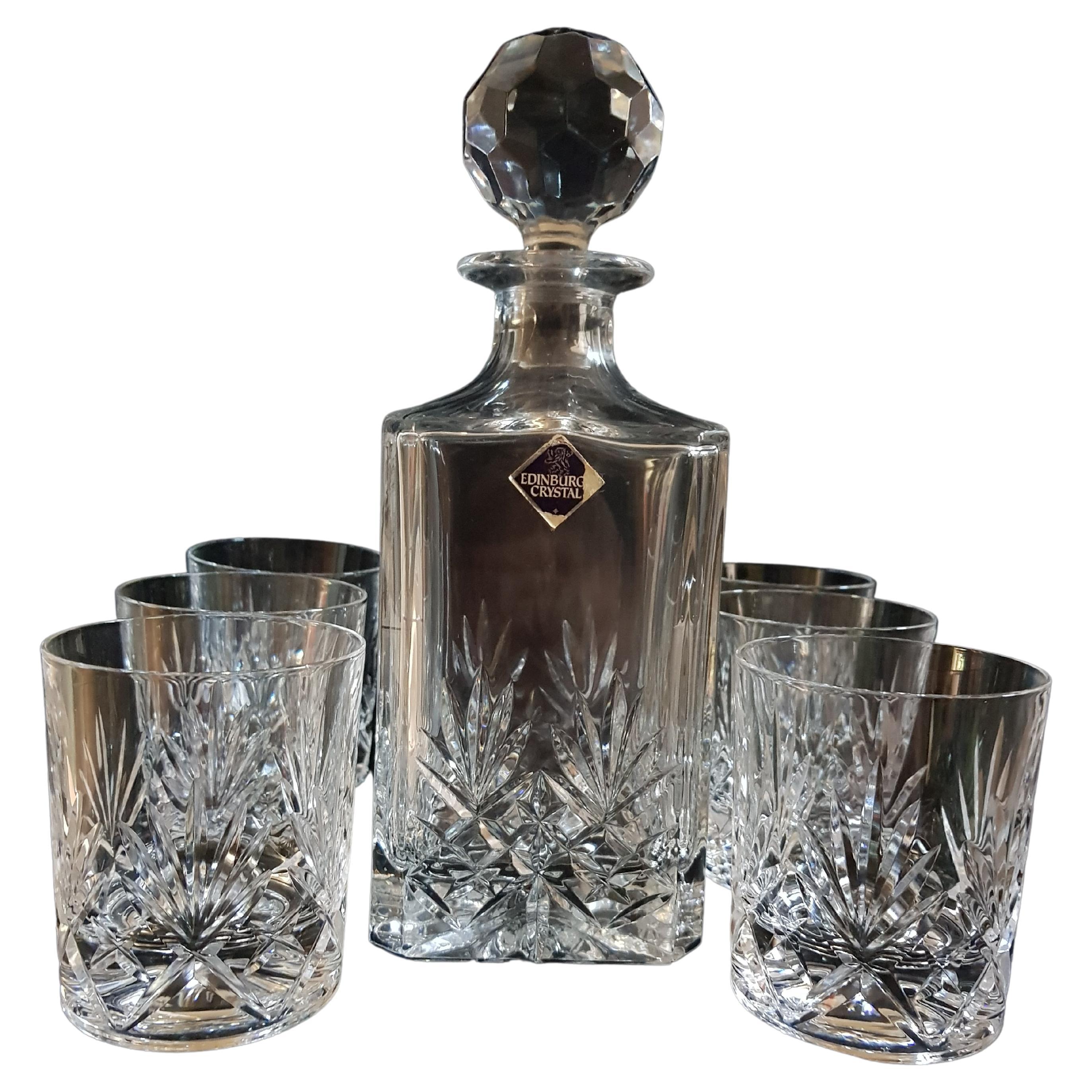 Vitange Edinburgh Cut Crystal Drinking Set For Sale