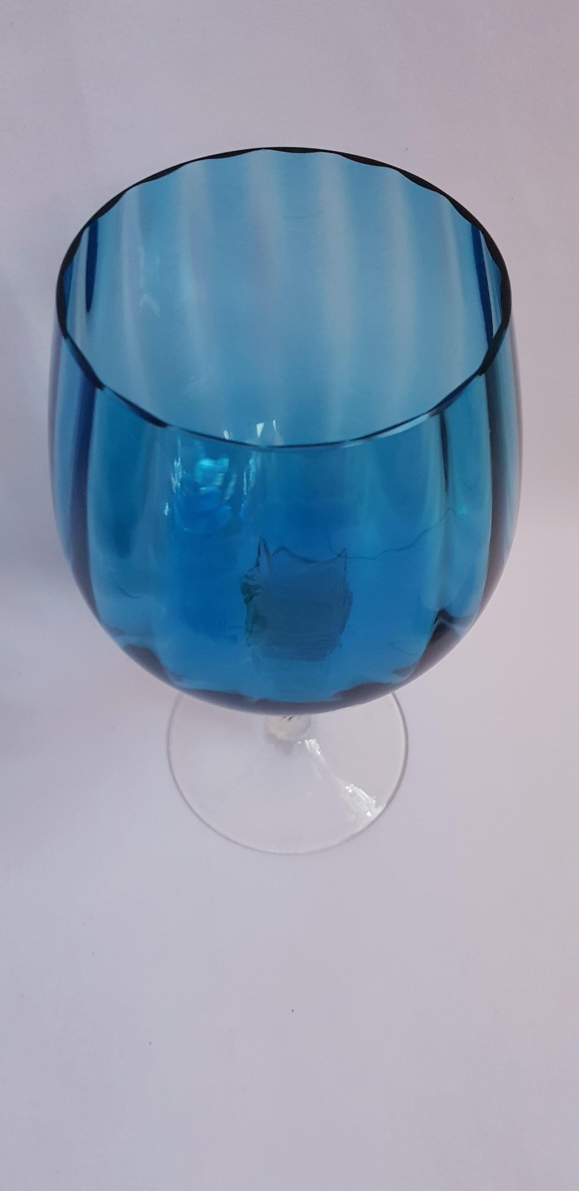 Mid-20th Century Vitange Empoli Large Optical Decorative Glass For Sale