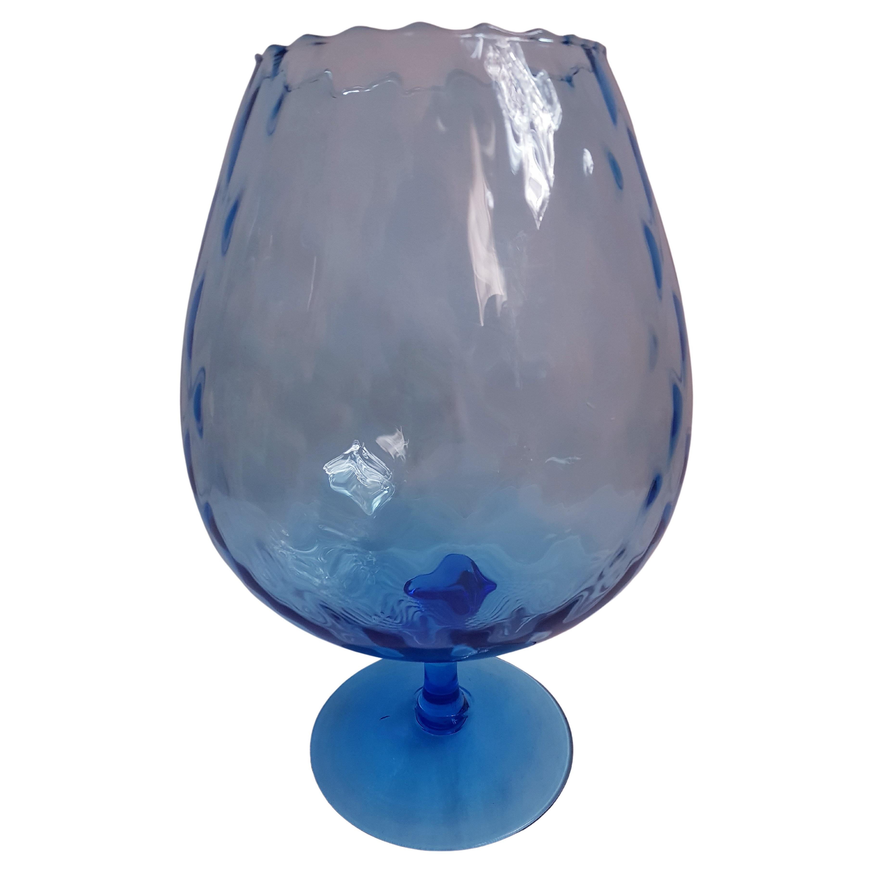 Vitange Empoli Large Optical Decorative Glass For Sale