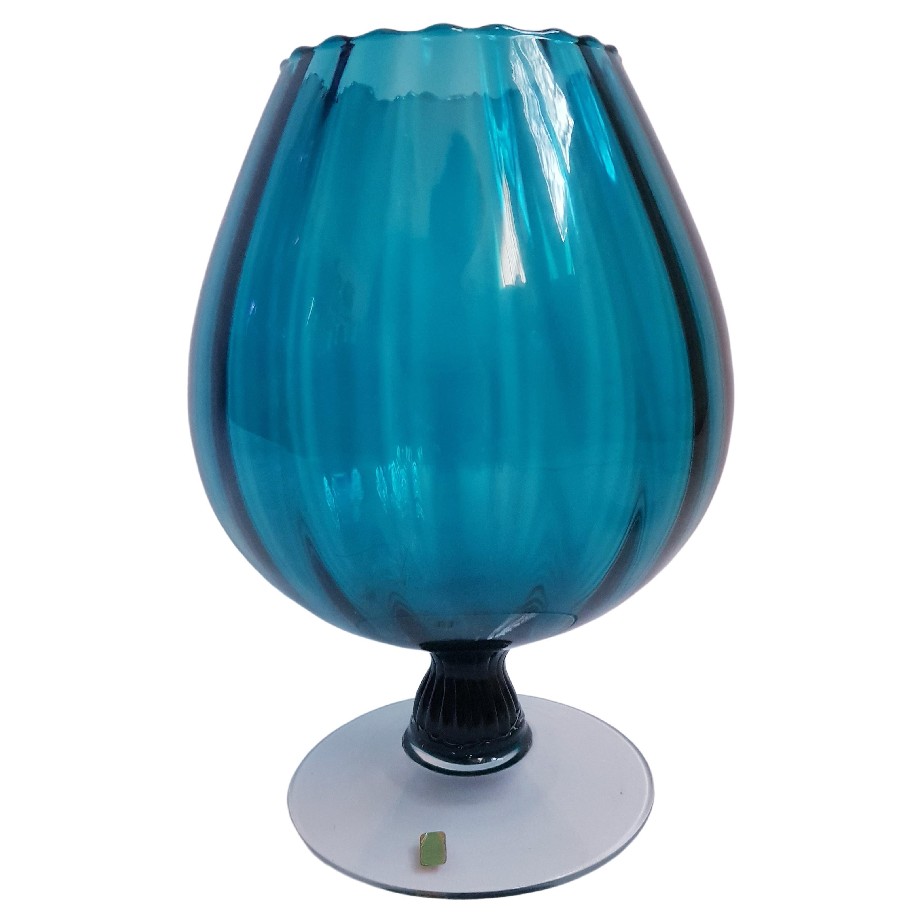 Vitange Empoli Large Optical Decorative vase For Sale
