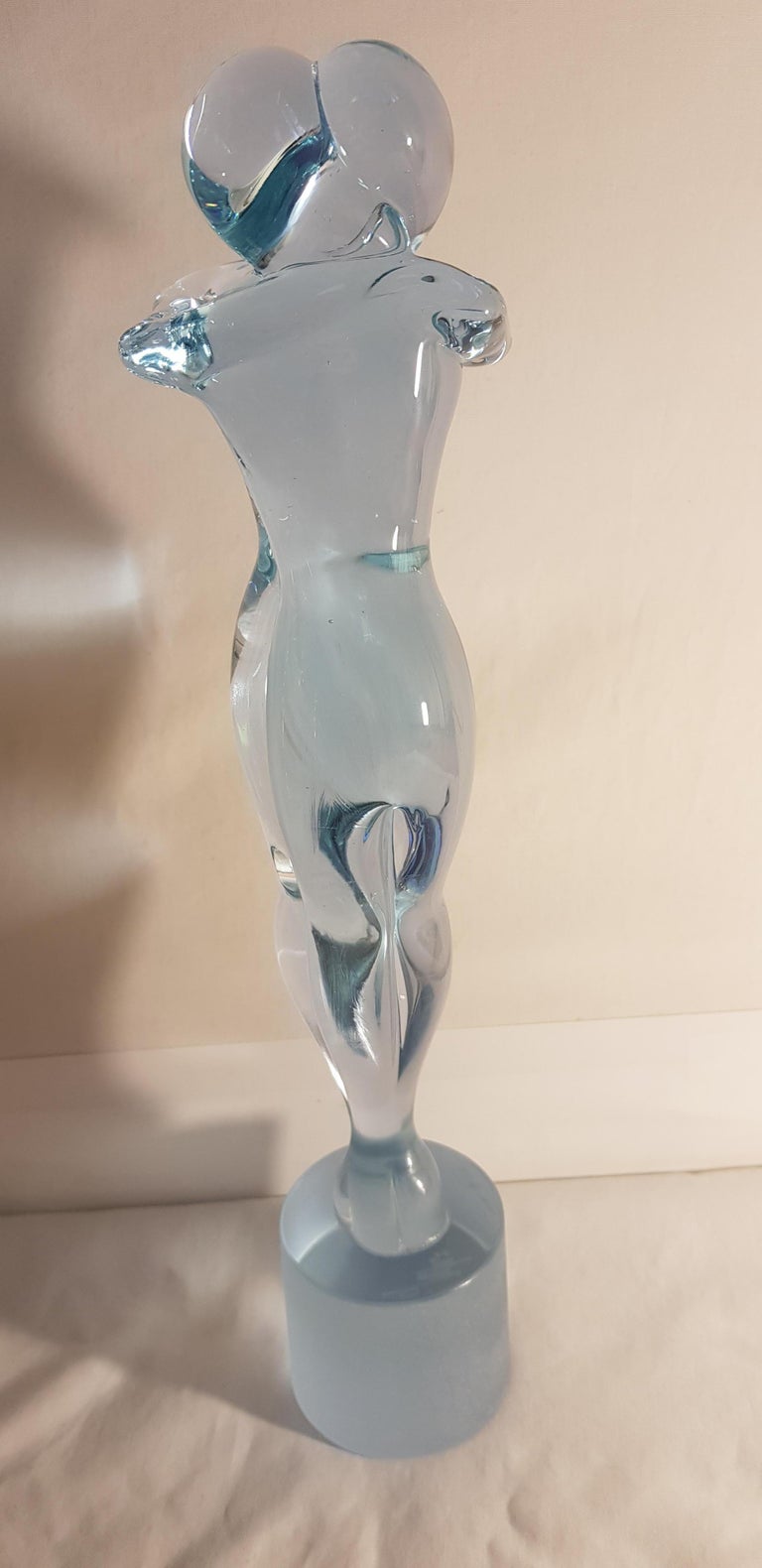 Murano Glass Murano glass abstract sculpture Neodymium Alexandrit signed  For Sale