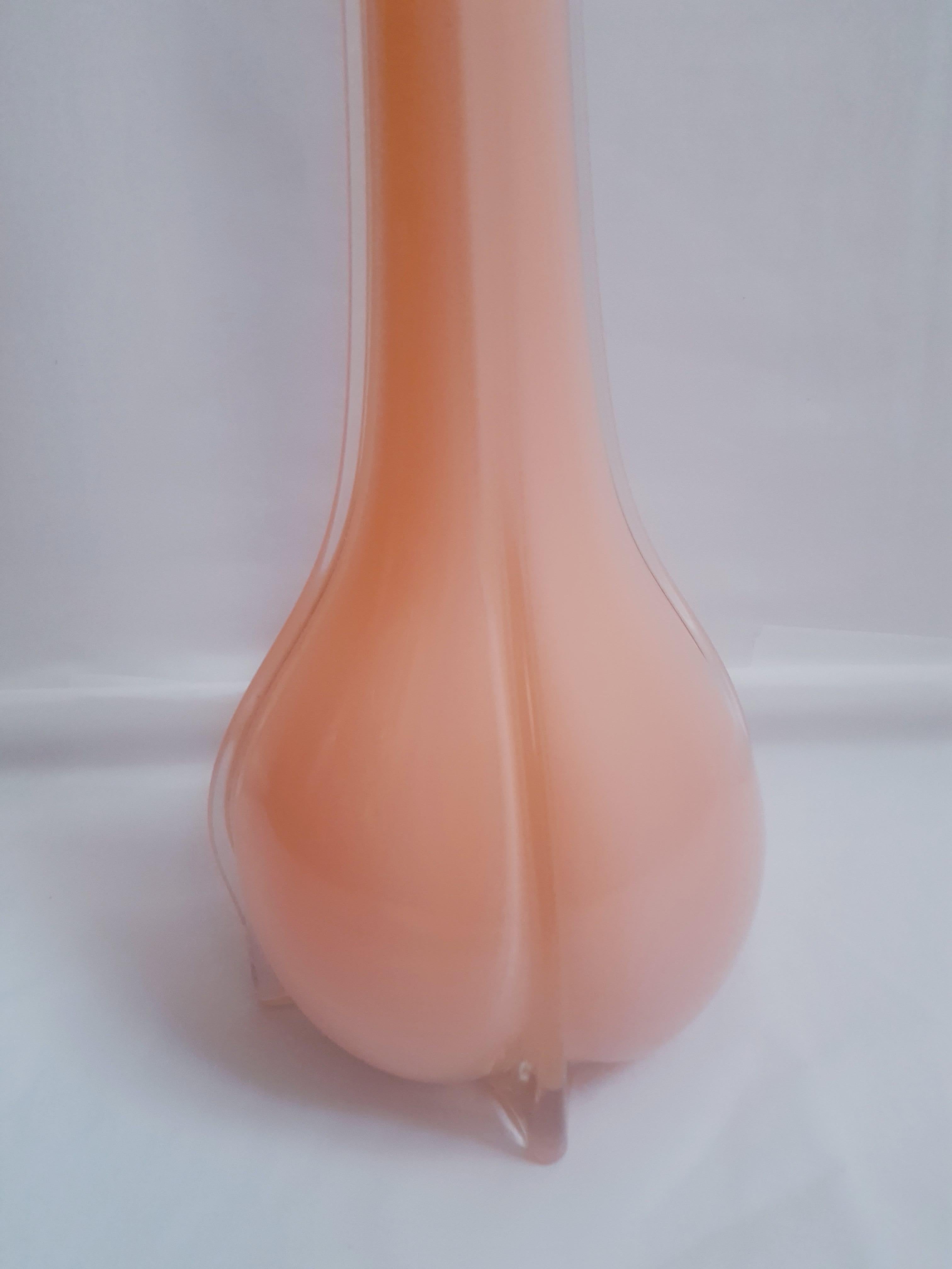 Italian Vitange large  Empoli opaline Vase For Sale