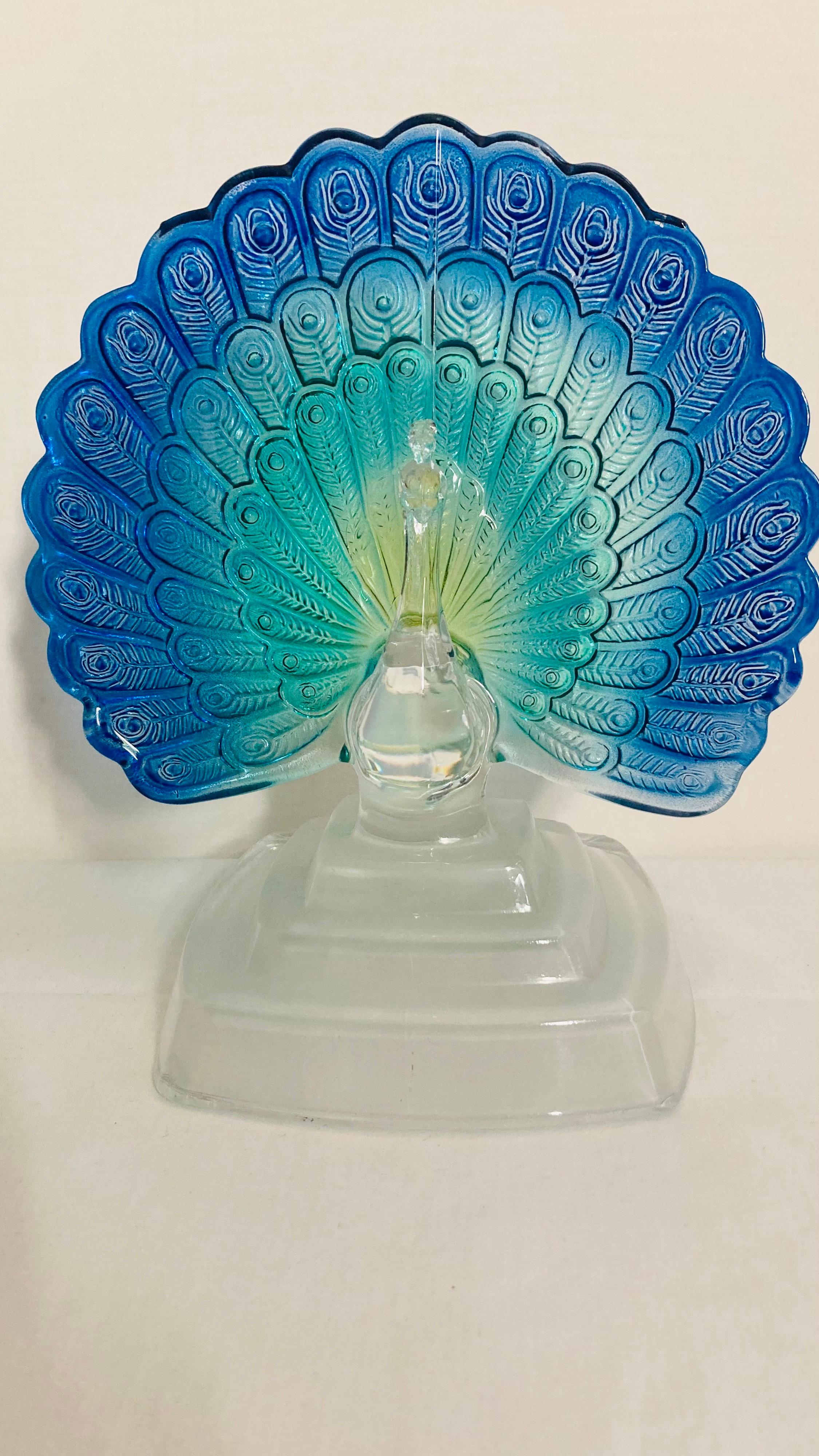 Vitange Franch Crystal Peacock In Excellent Condition For Sale In Grantham, GB