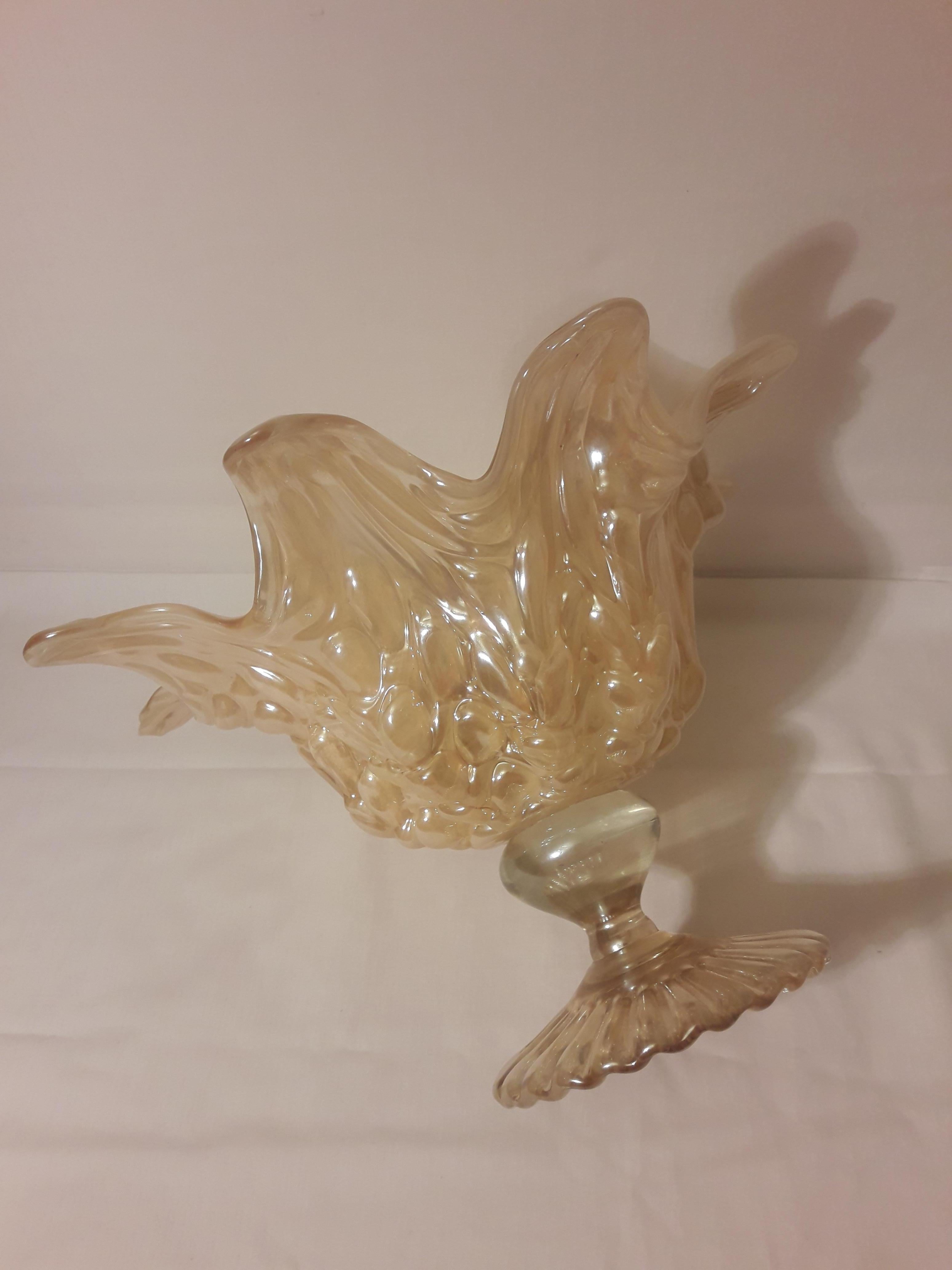 Vitange Genuine Empoli Opaline large Bowl In Excellent Condition For Sale In Grantham, GB
