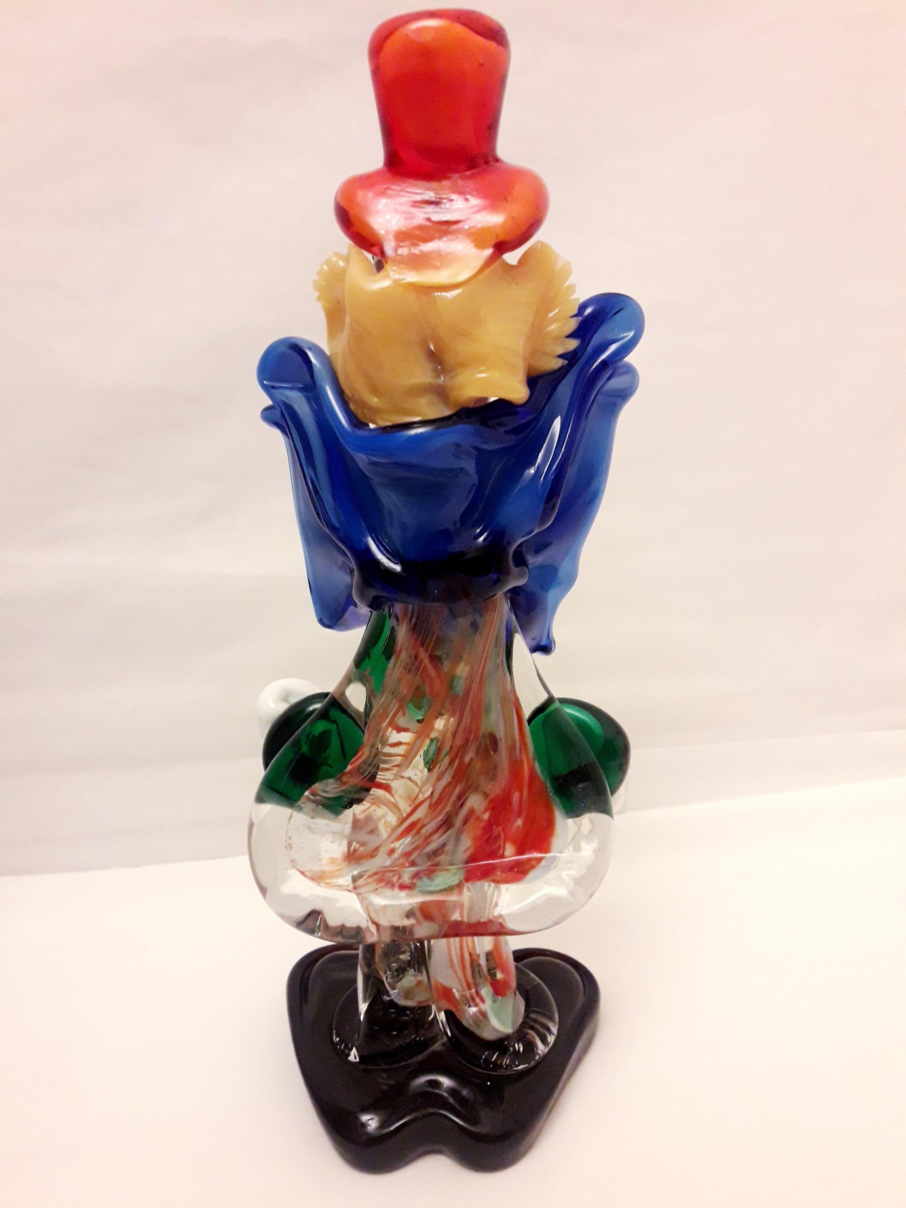Italian Vitange Genuine Murano Glass Clowns