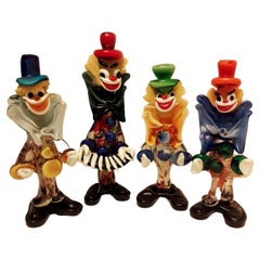 Vintage Vitange Genuine Murano Glass Clowns