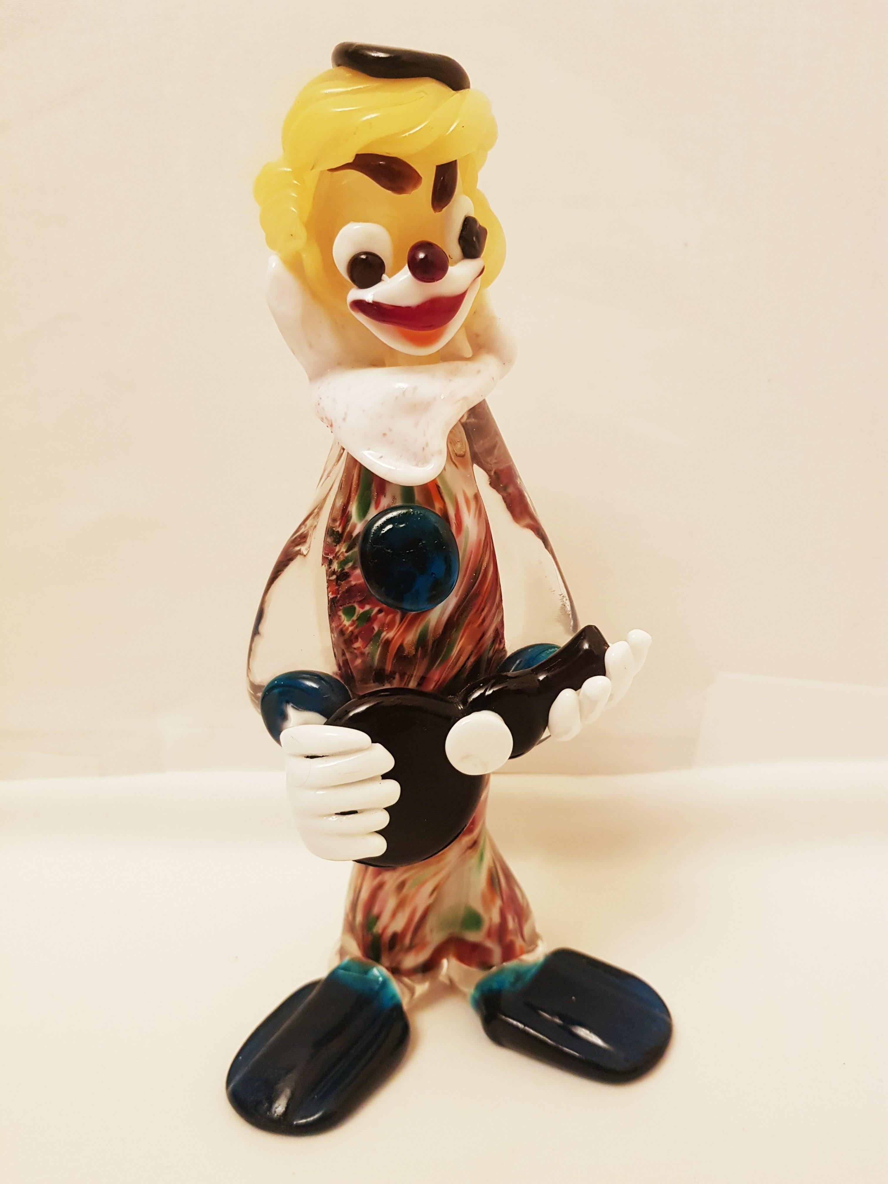 Vitange Clowns aus echtem Muranoglas (Art déco) im Angebot