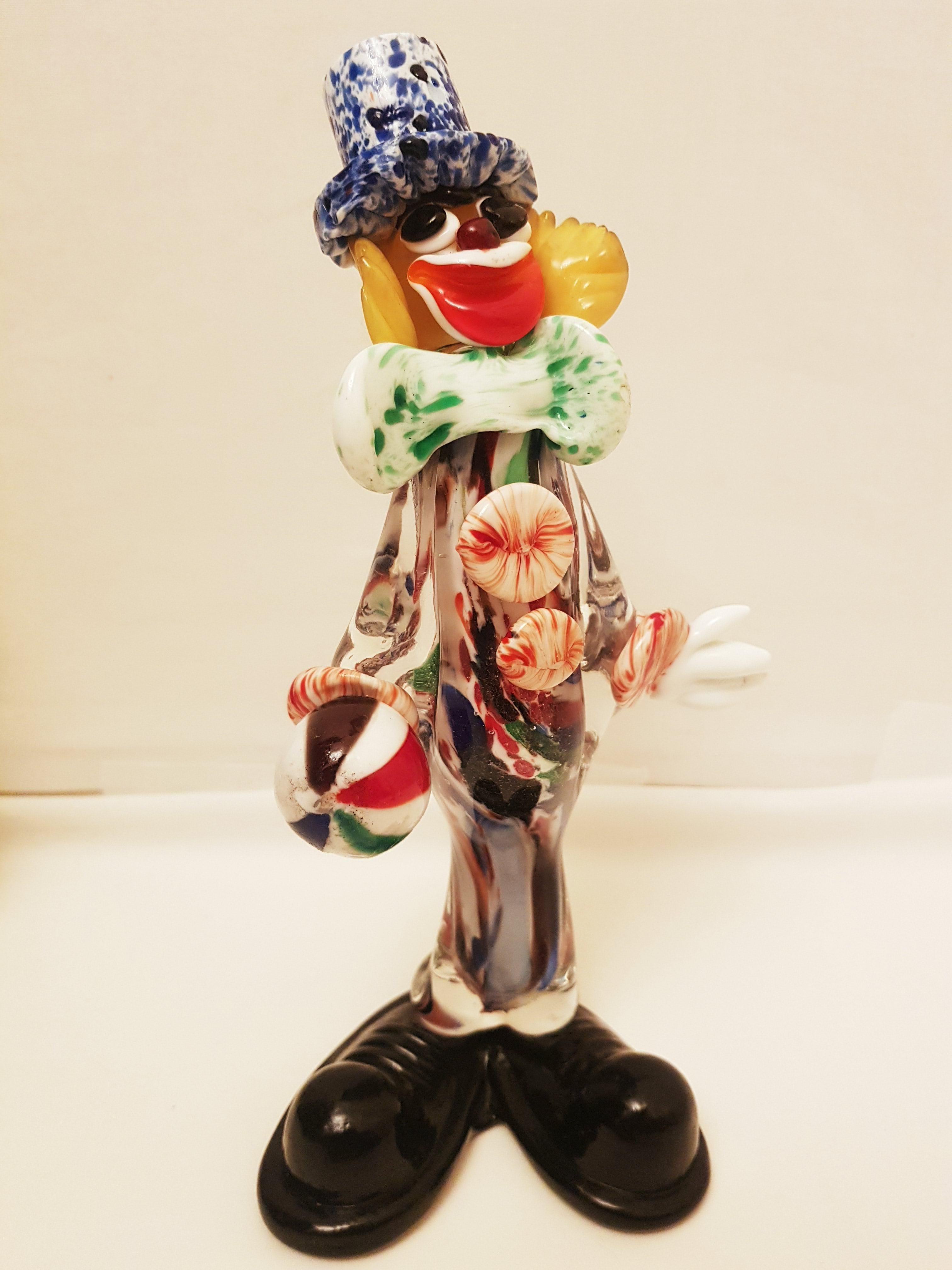 Vitange Clowns aus echtem Muranoglas im Angebot 1