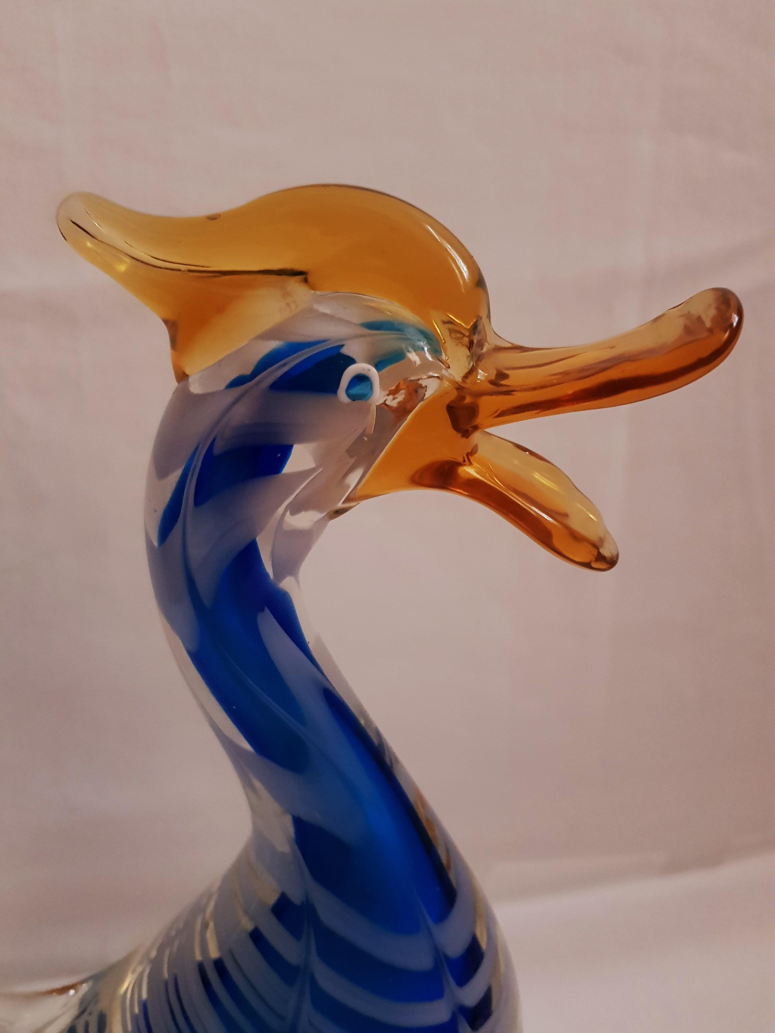 Italian Vitange Genuine Murano Glass Duck For Sale