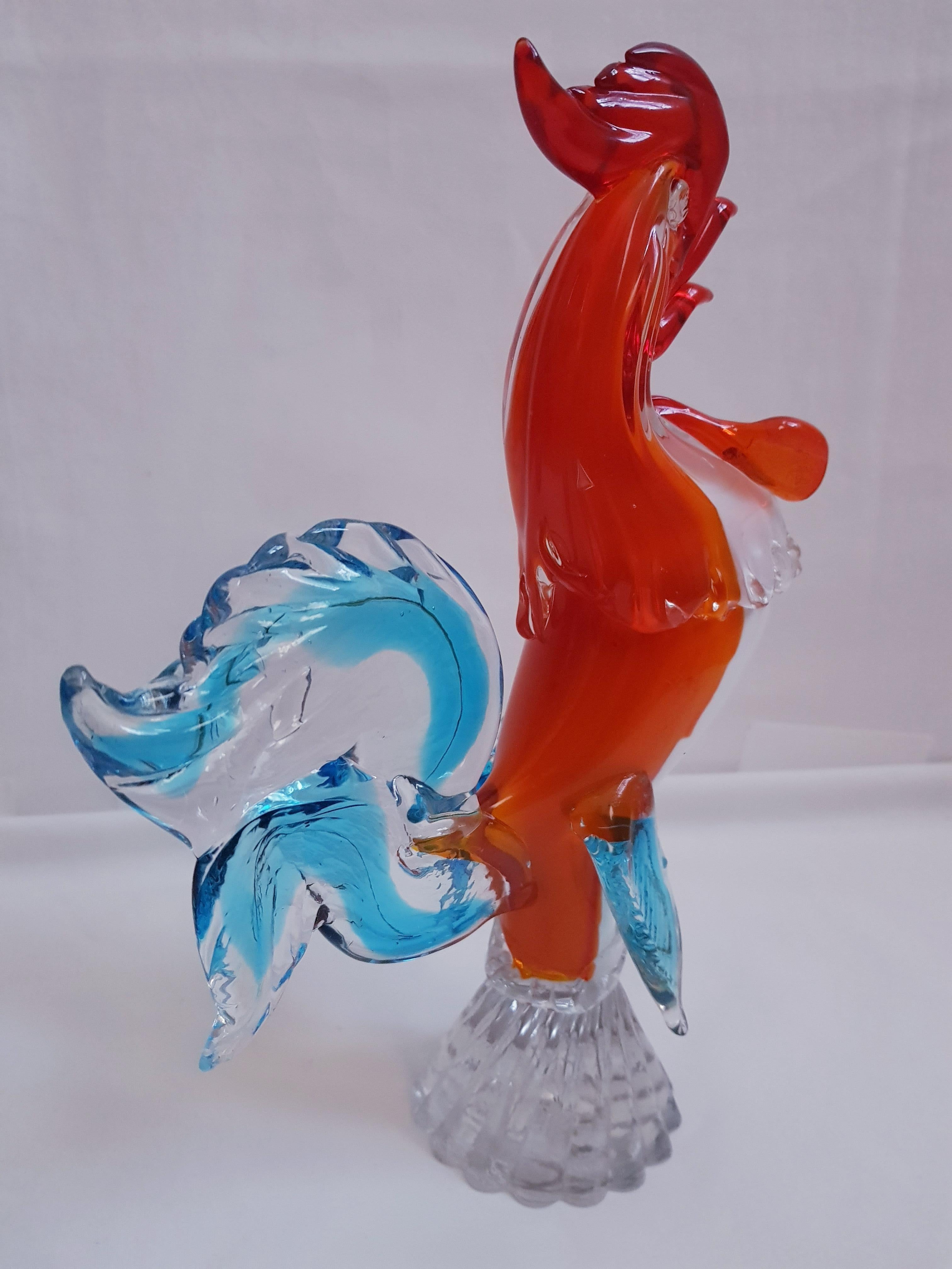 Vitange Genuine Murano Glass Rooster For Sale at 1stDibs