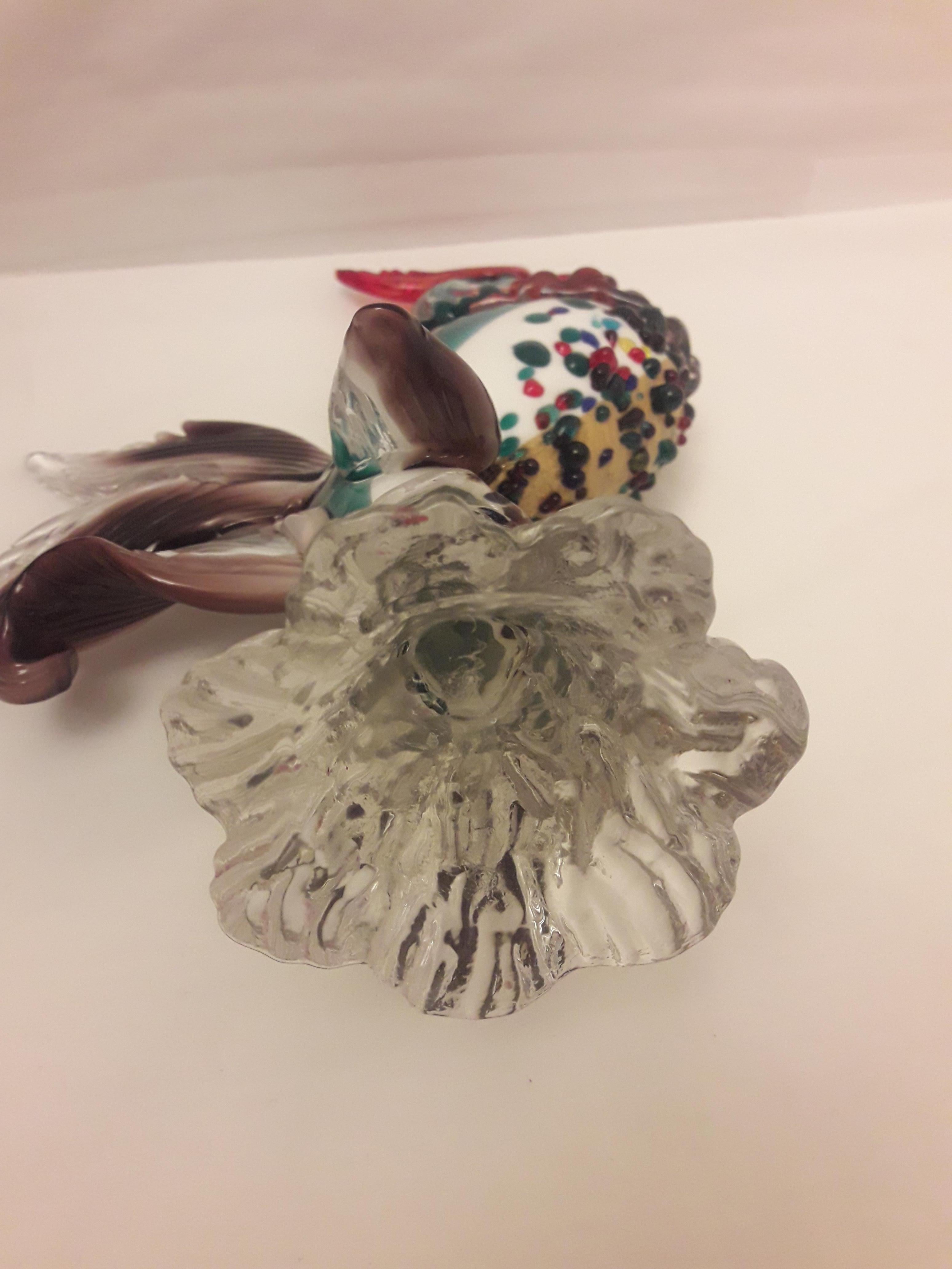 Art Deco Vitange Genuine Murano Glass Rooster