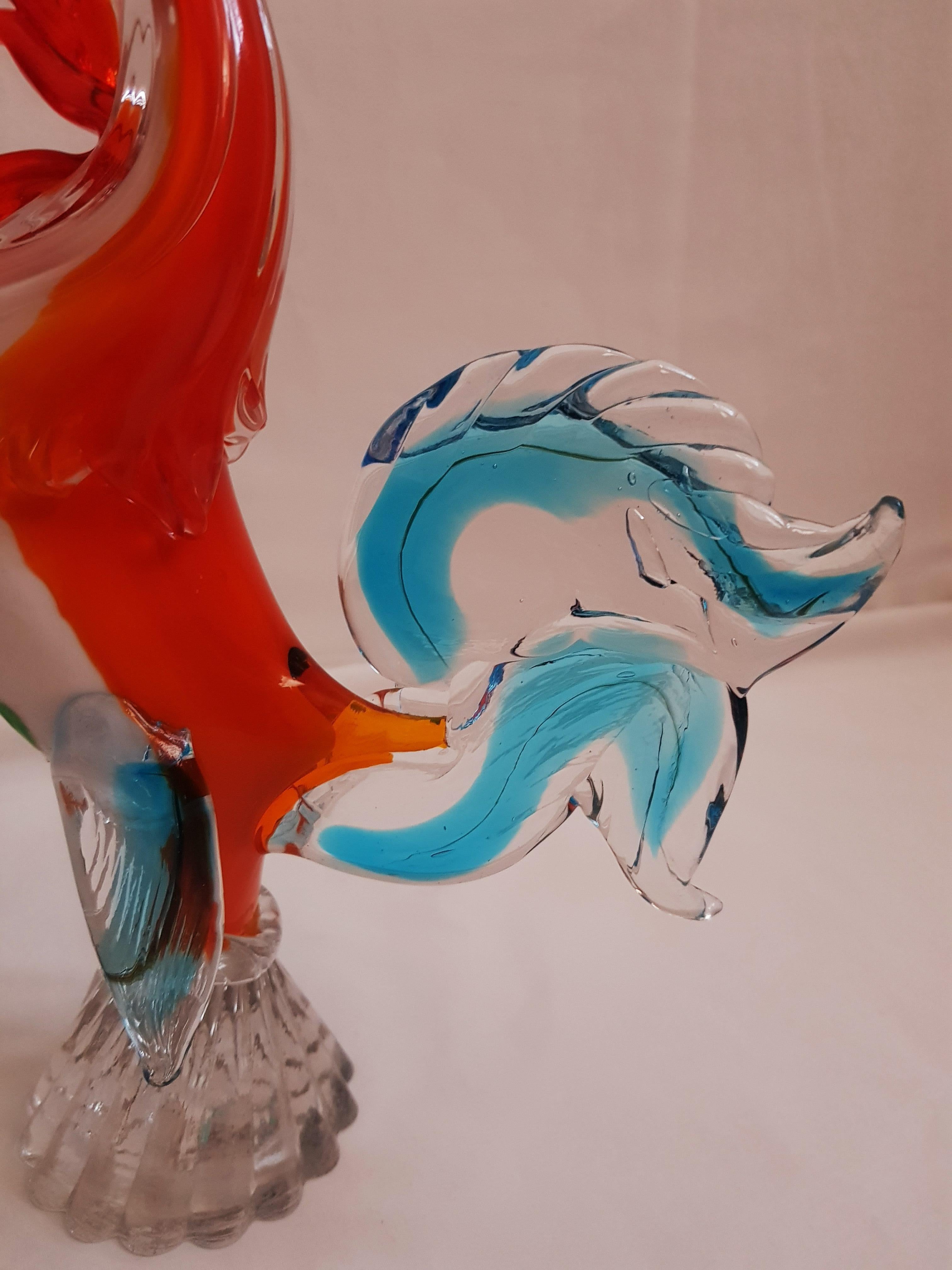 Vitange Genuine Murano Glass Rooster For Sale at 1stDibs