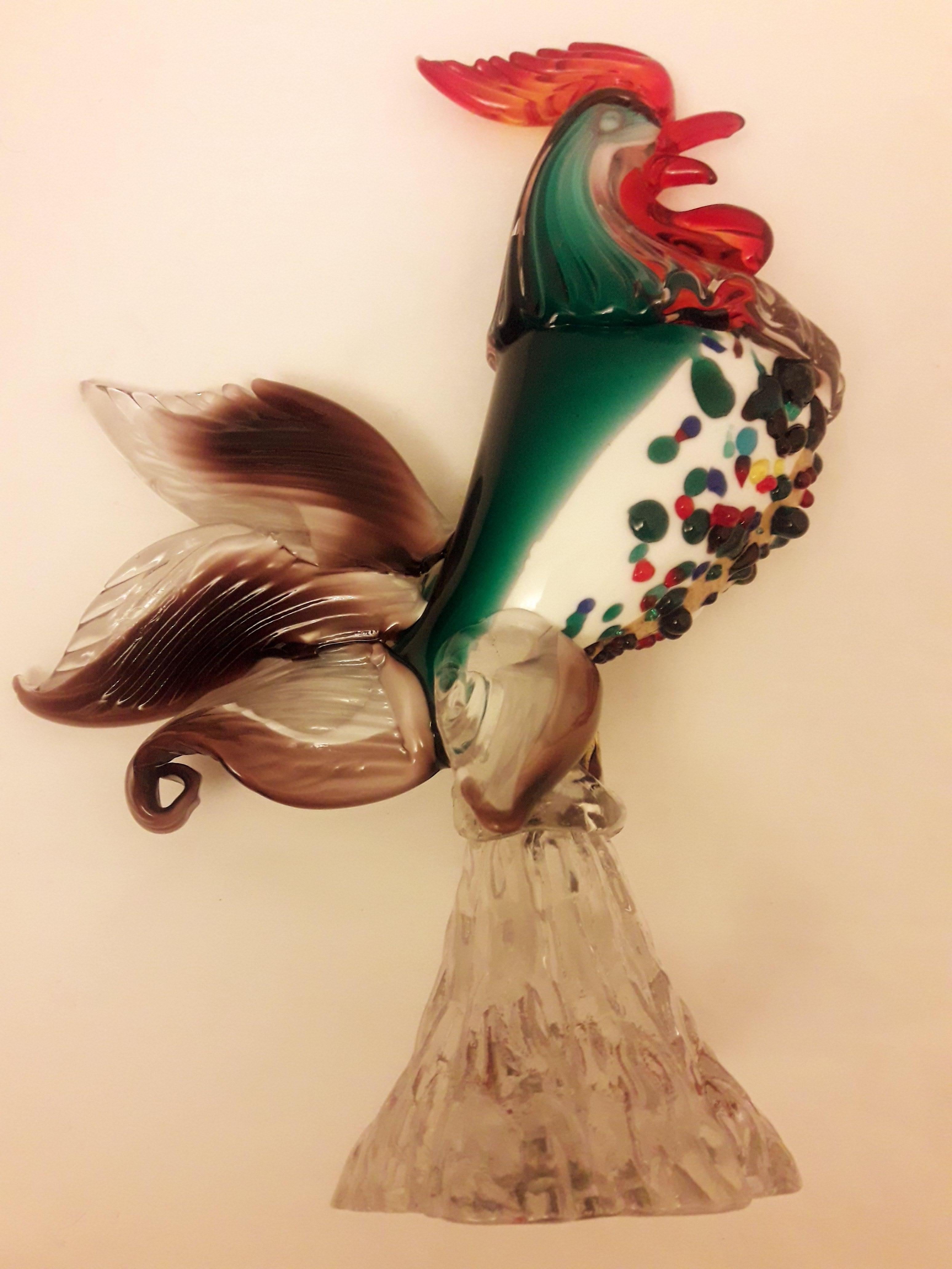 Vitange Genuine Murano Glass Rooster In Excellent Condition In Grantham, GB