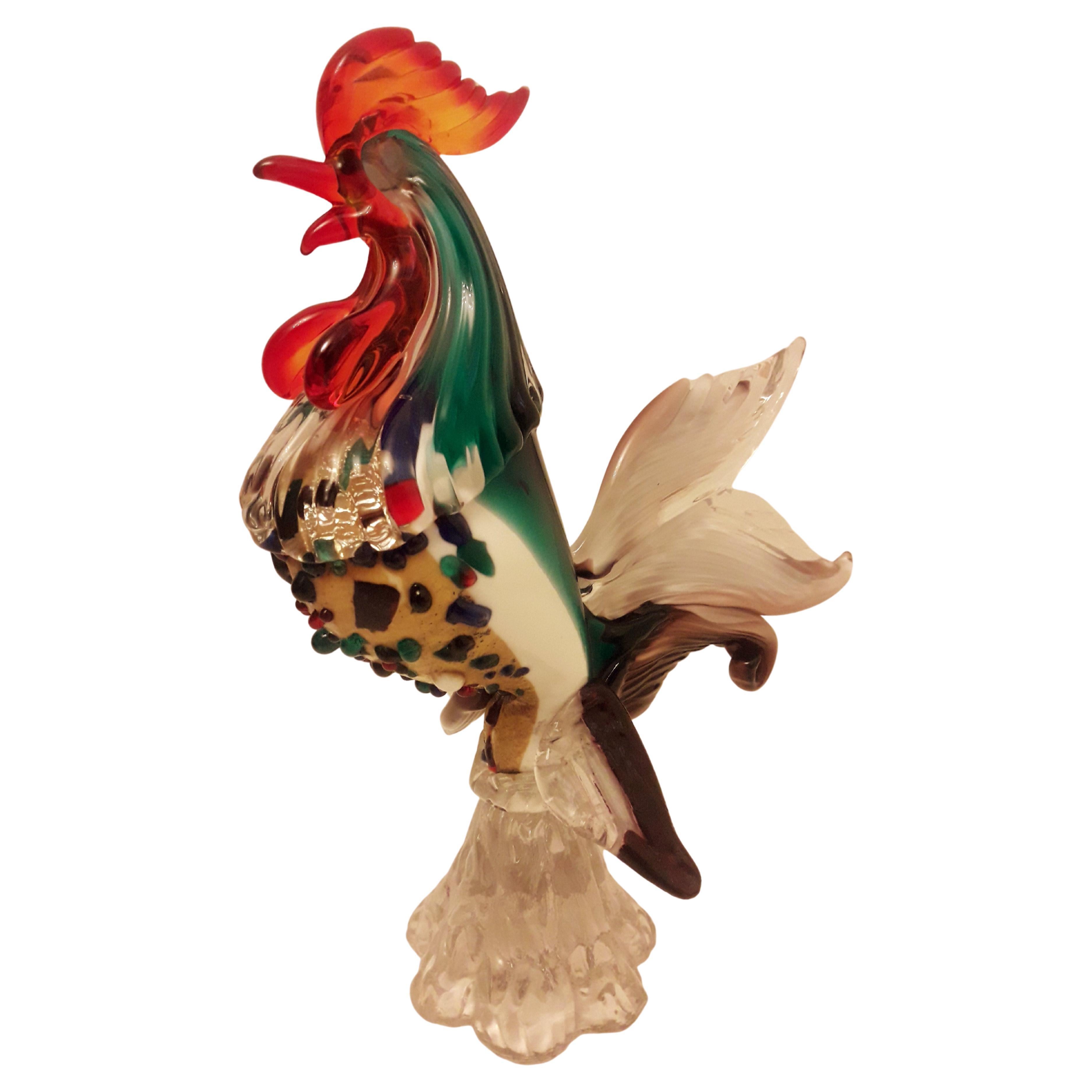 Vitange Genuine Murano Glass Rooster