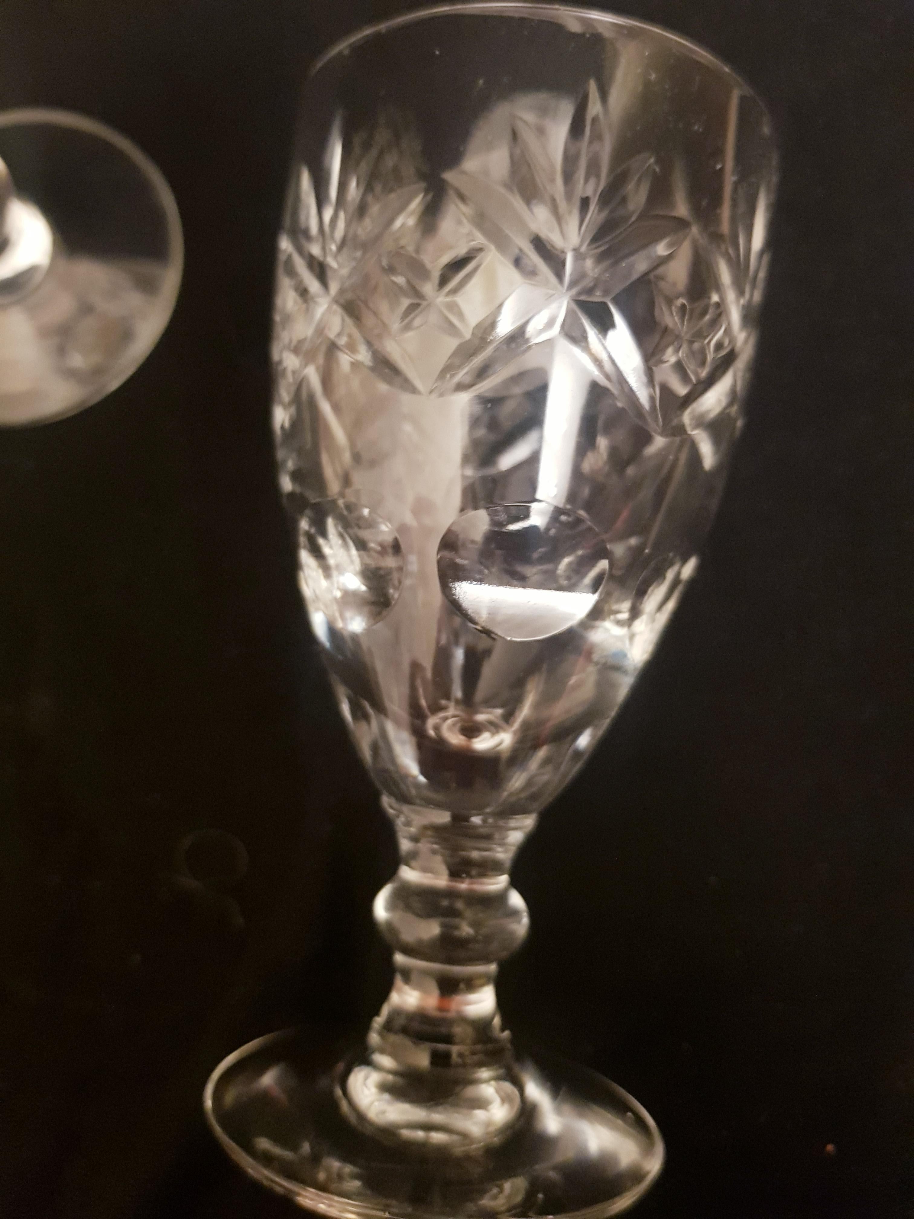 Vitange Georgian Hand Cut Crystal Drinking Set For Sale 2