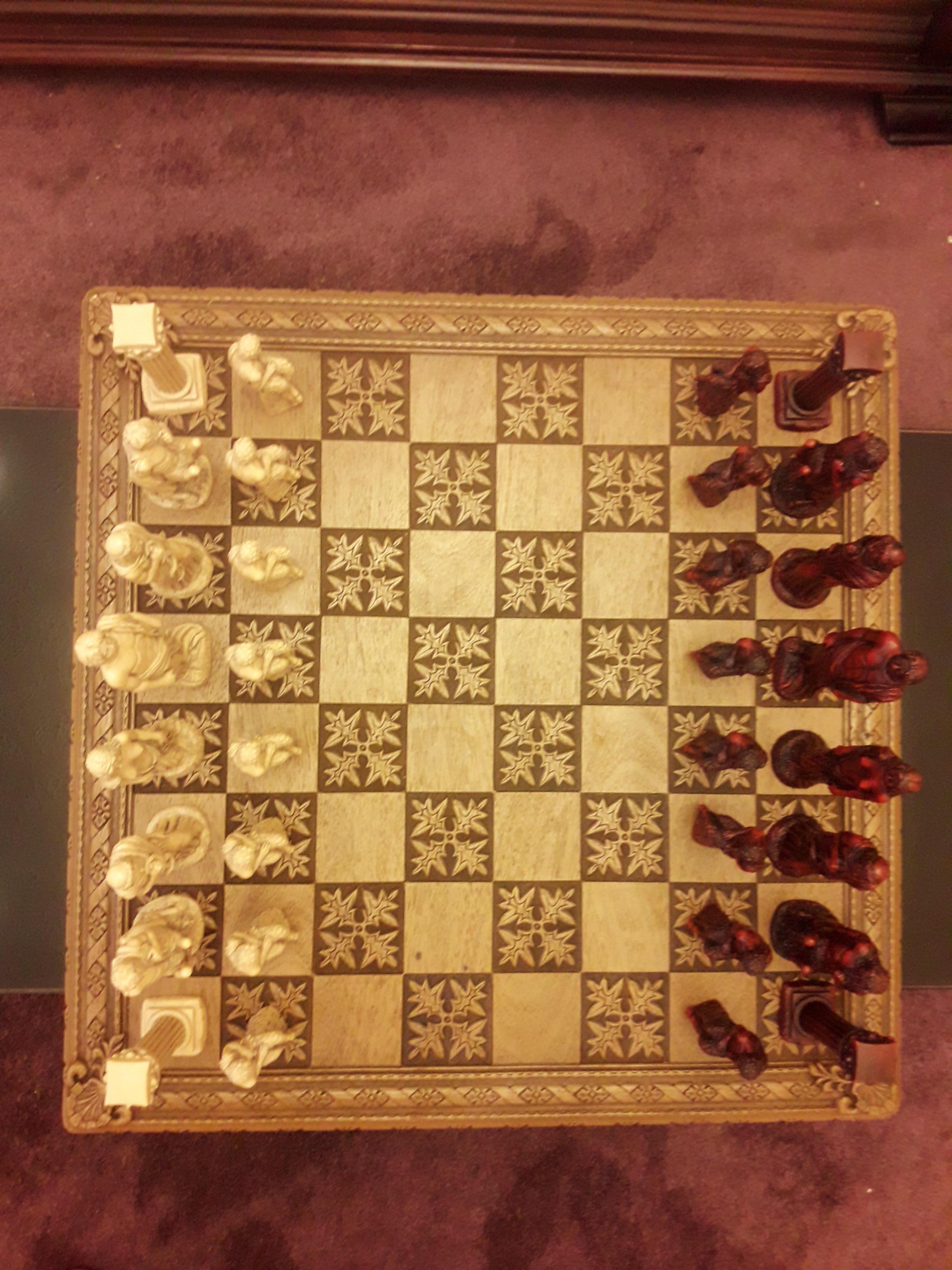 Vitange Hand Carved Chess Board For Sale 3