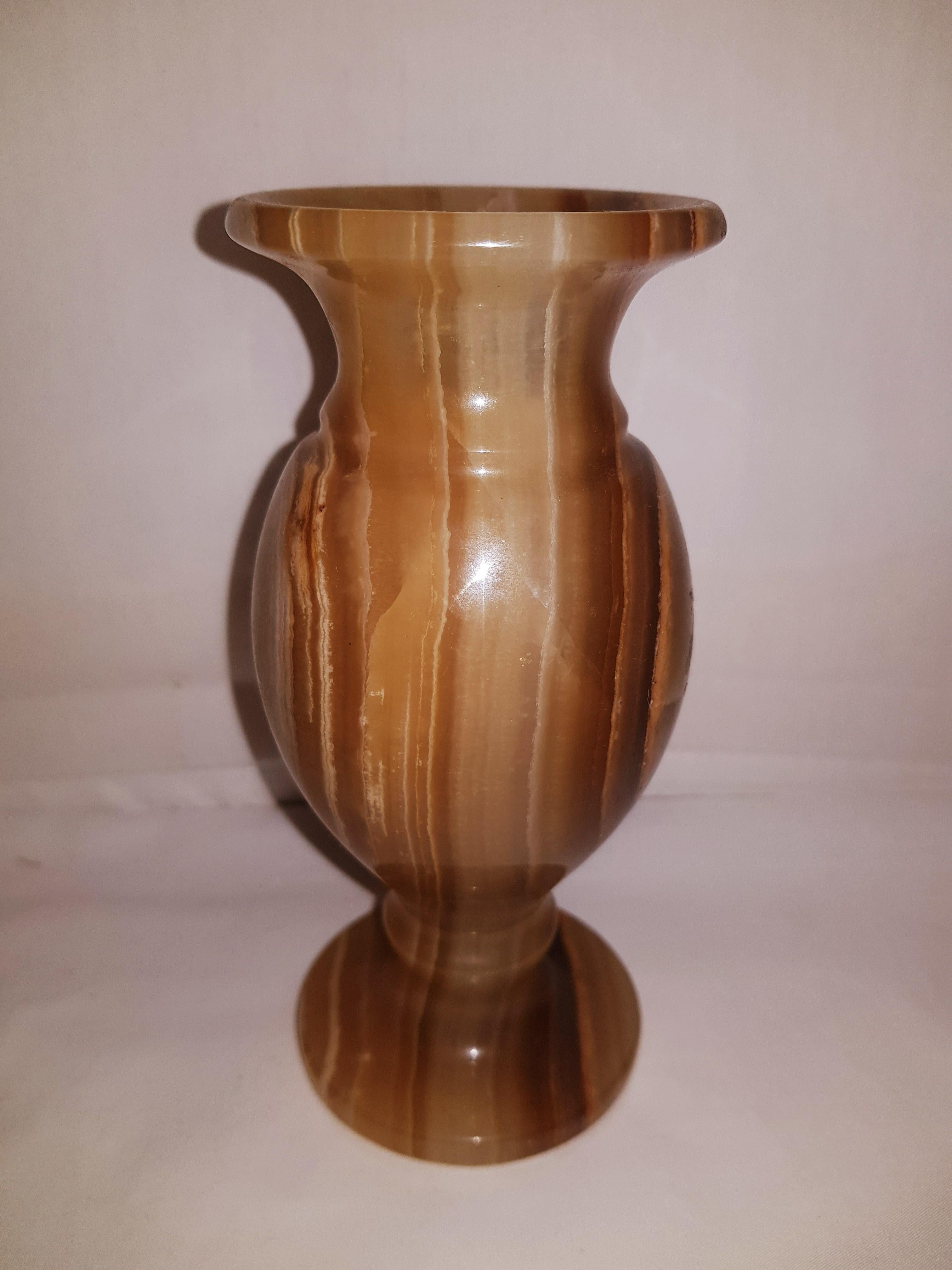 Arts and Crafts Vitange Hand Craft Onix Stone Decorative Vases For Sale
