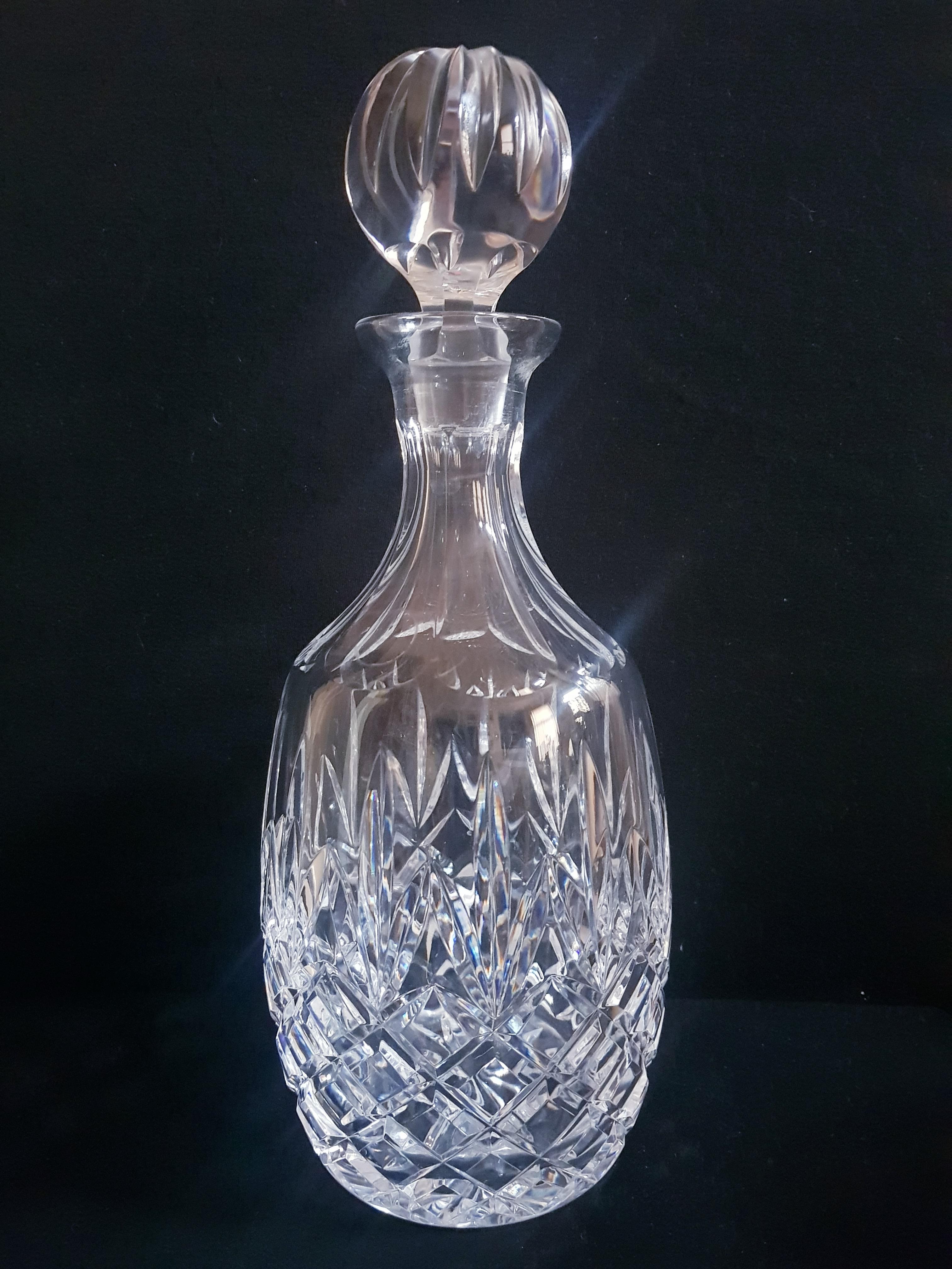 Art Deco Vitange Hand Cut Crystal Drinking Set For Sale