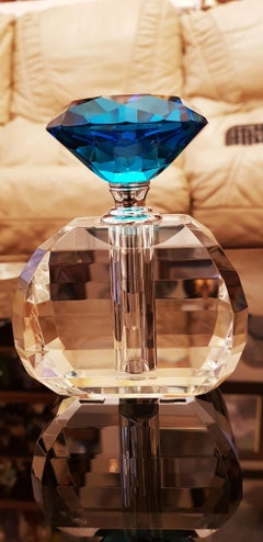 Vitange Handcut Gem Faceted Crystal Perfume Bottle