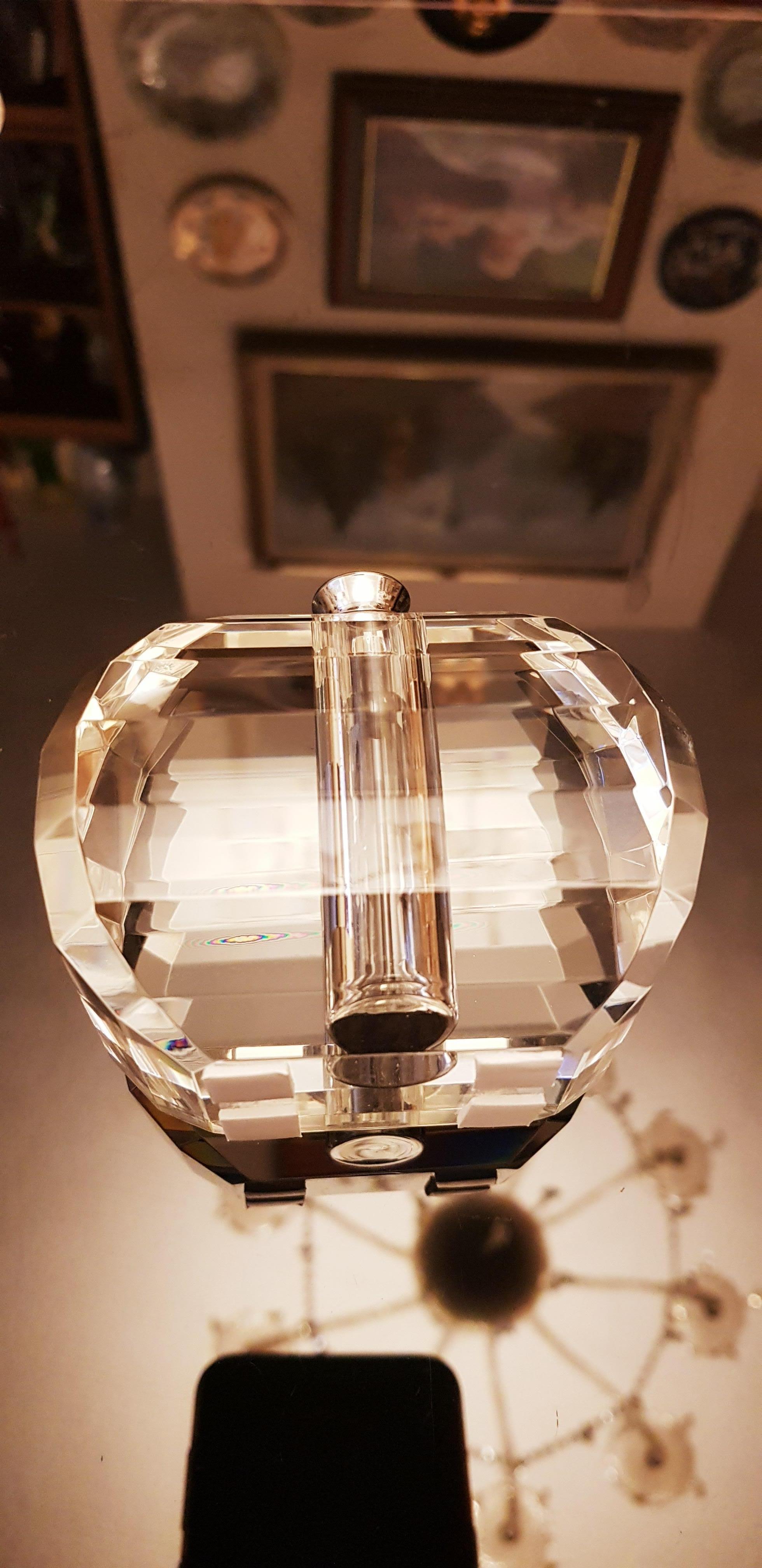 Vitange Handcut Gem Faceted Crystal Perfume Bottle In Excellent Condition For Sale In Grantham, GB