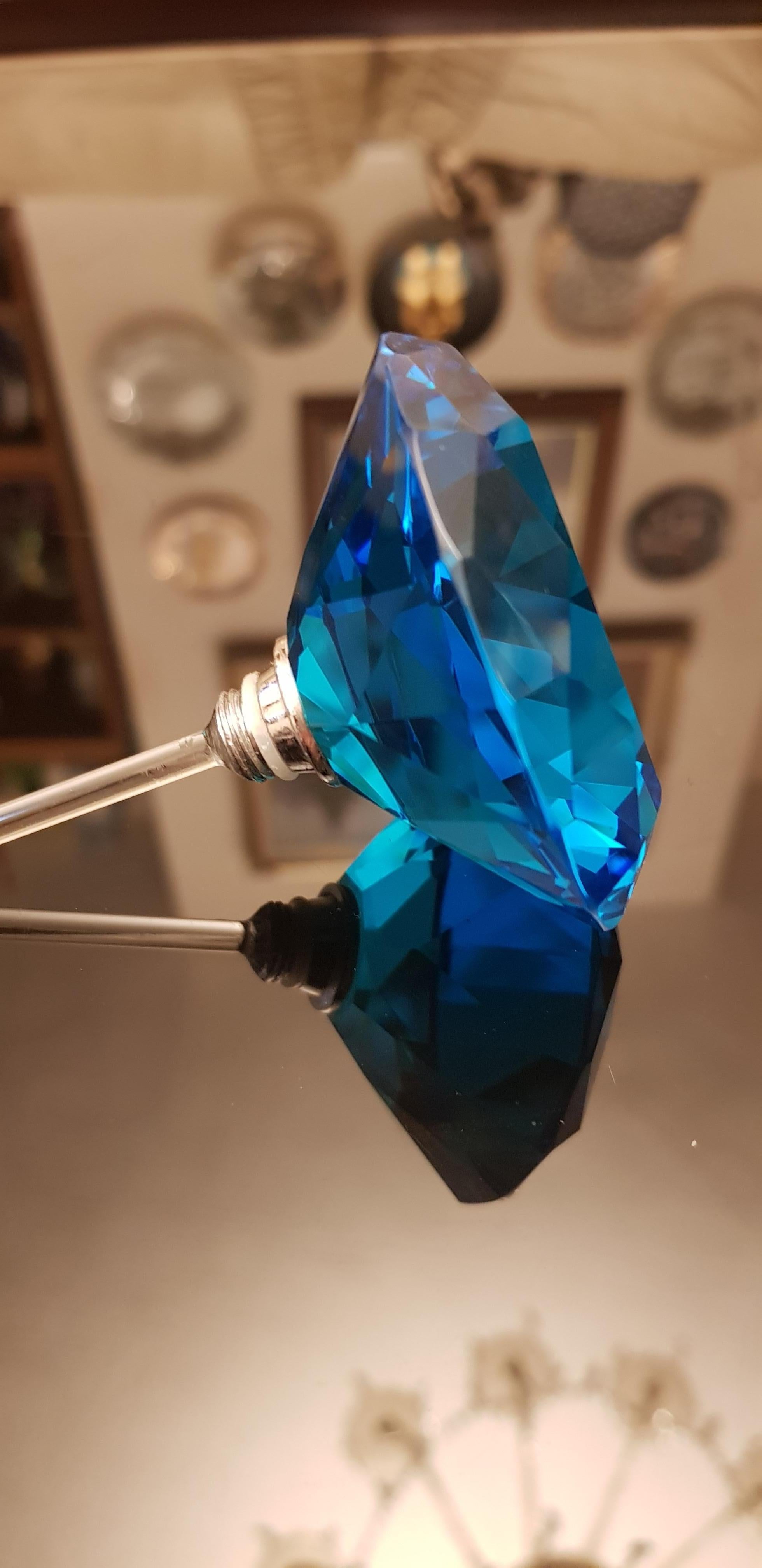 Vitange Handcut Gem Faceted Crystal Perfume Bottle For Sale 2