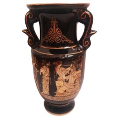 Vitange Hand Made Ceramic Vase Gold Gilded Made in Greece