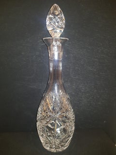 Vitange Italian Large Hand Deep Cut Crystal Decanter
