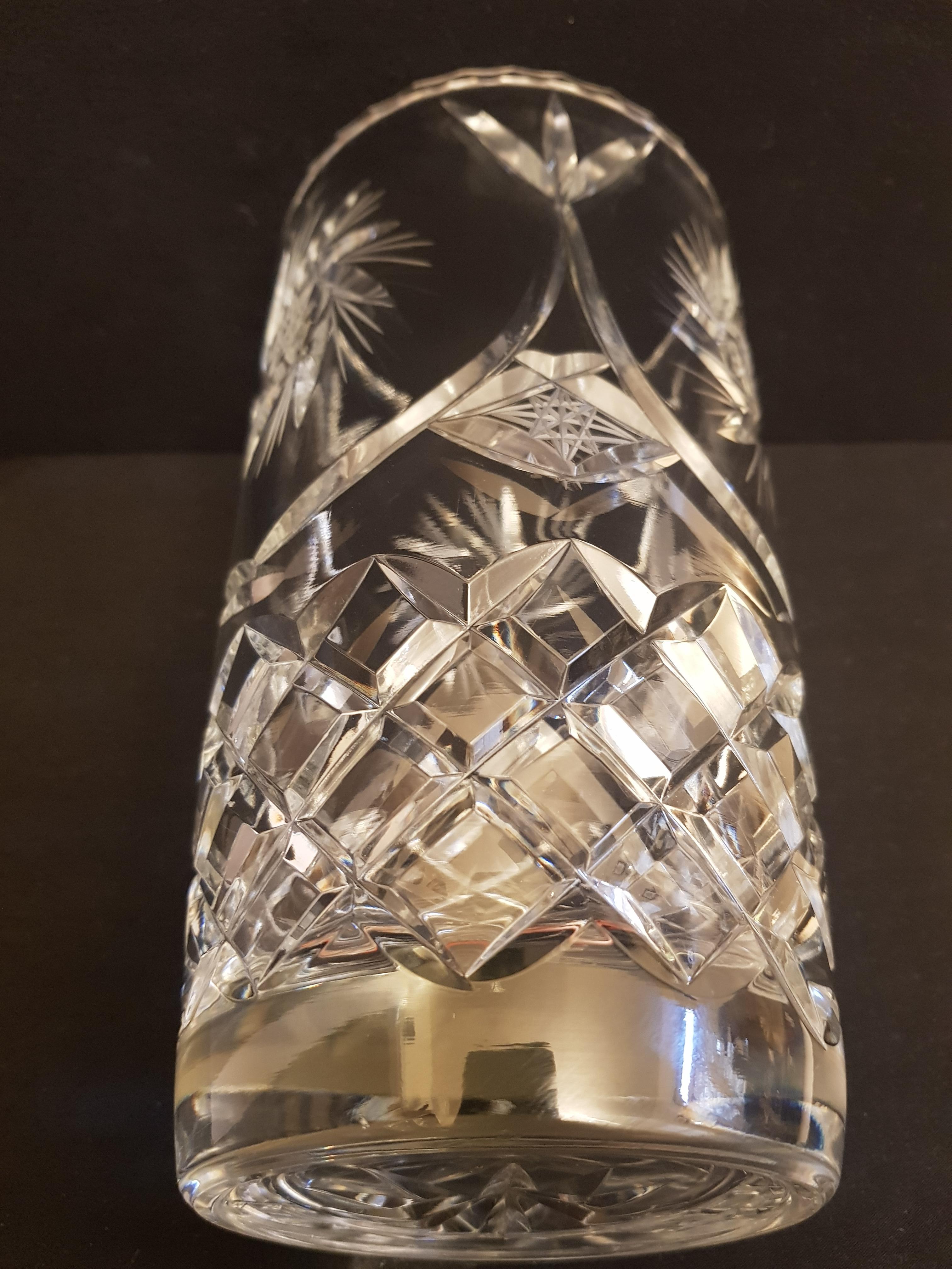 large crystal vase