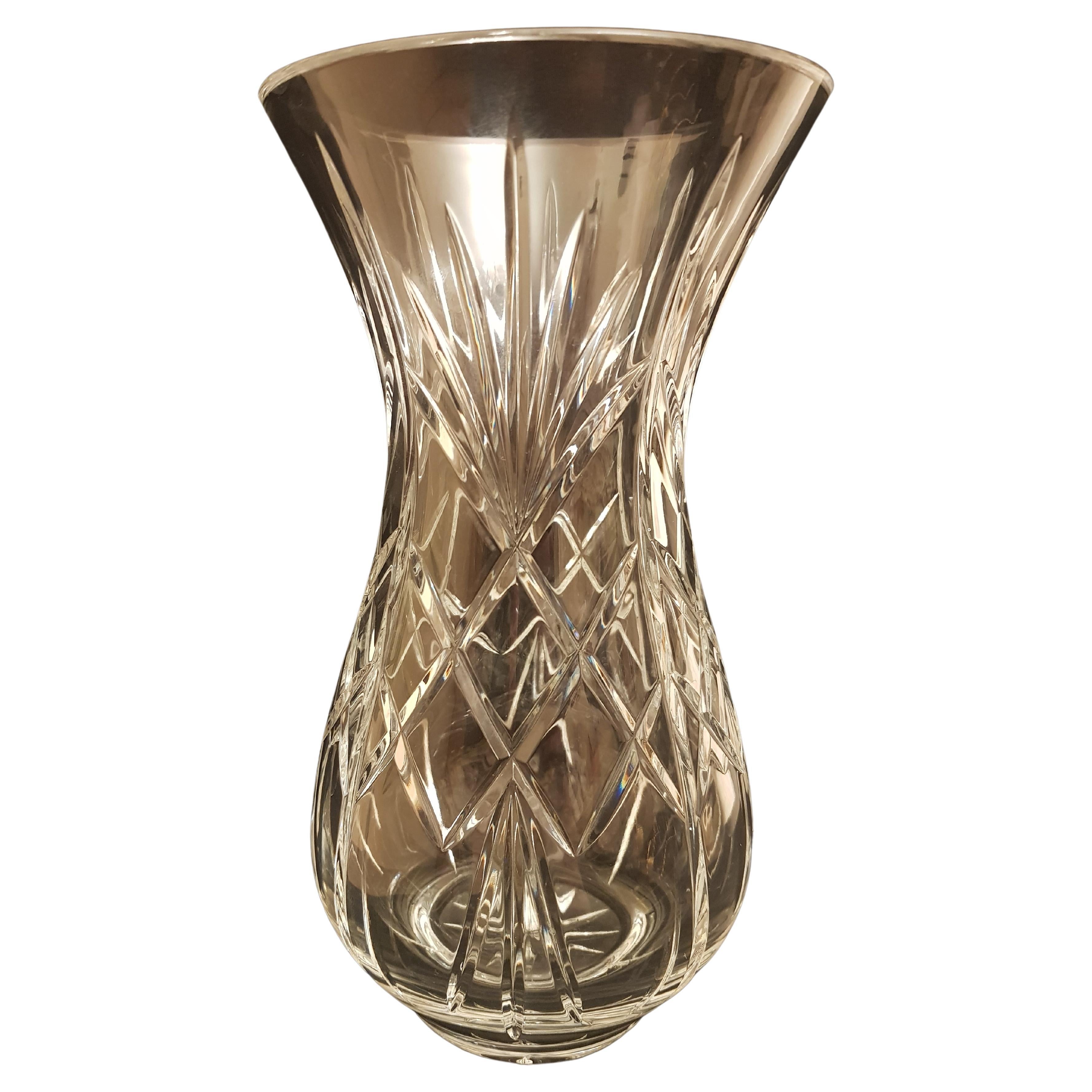 Vitange Large Italian Crystal Vase For Sale